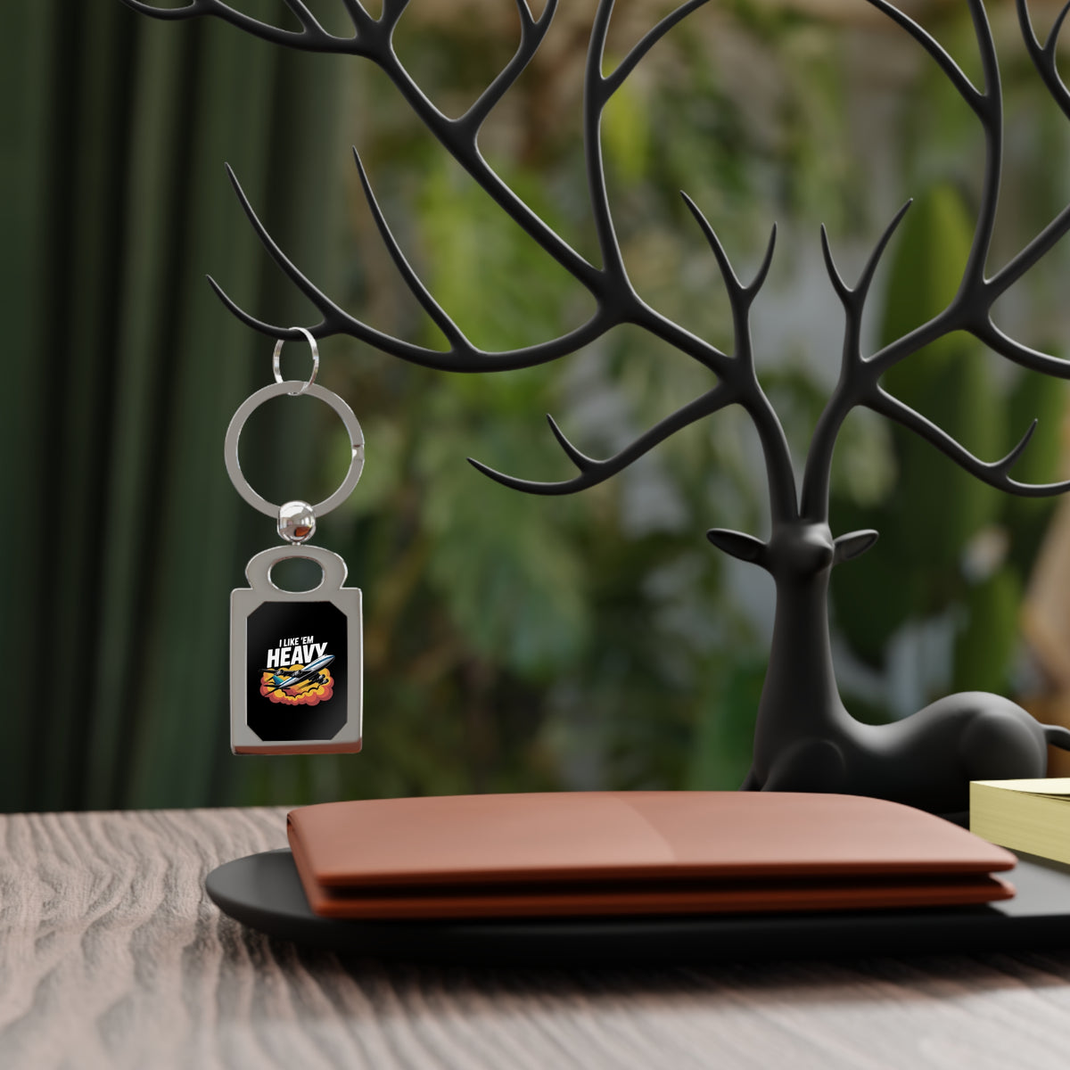 I Like 'Em Heavy - Rectangle Keyring
