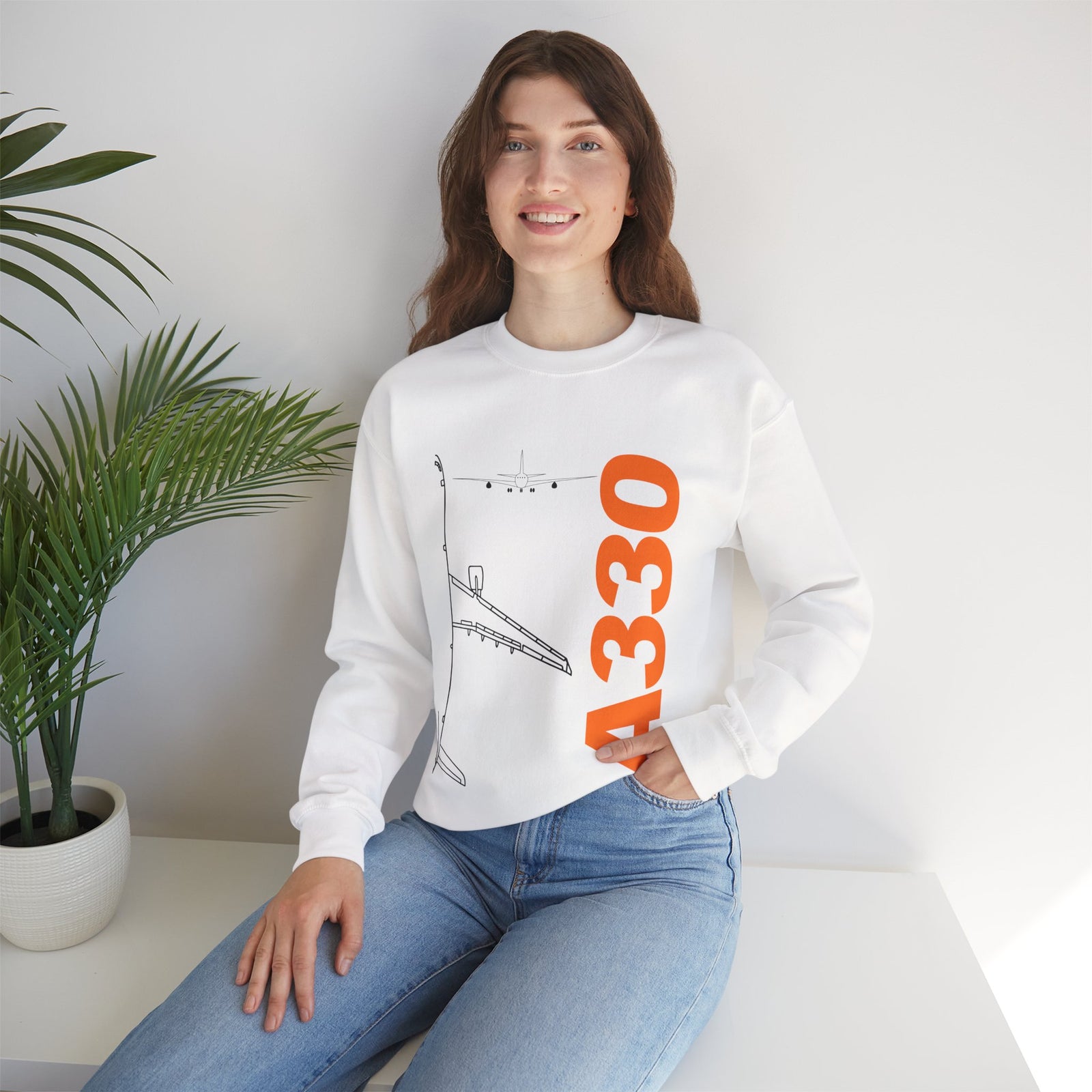 Airbus A330 Crewneck Sweatshirt - Travel Inspiring Cozy Apparel