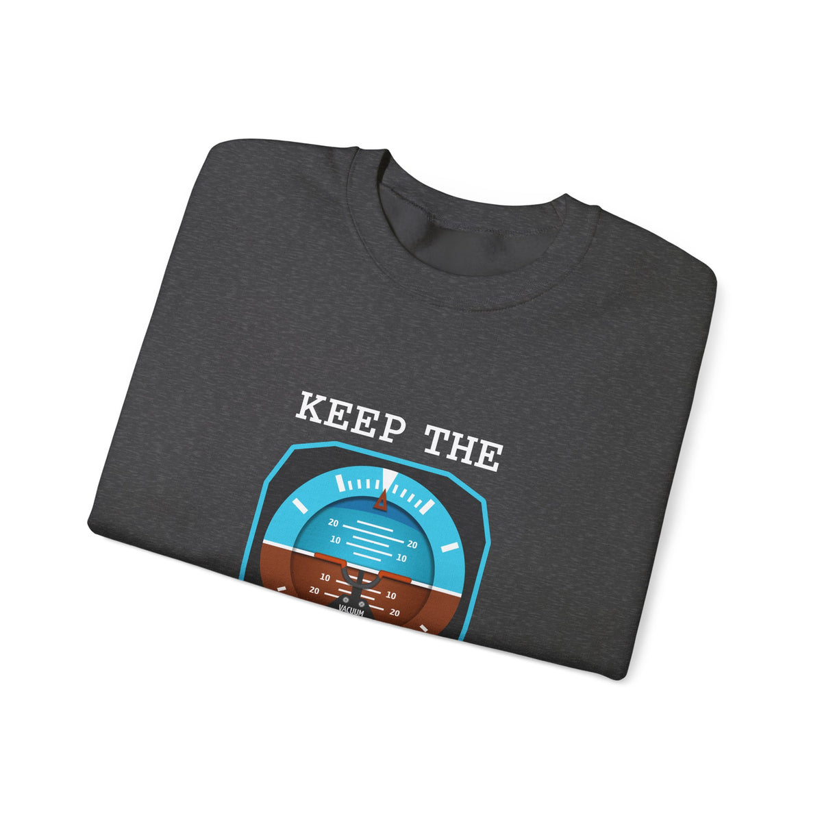 Keep The Blue Side Up Crewneck Sweatshirt - Travel Inspiring Cozy Apparel