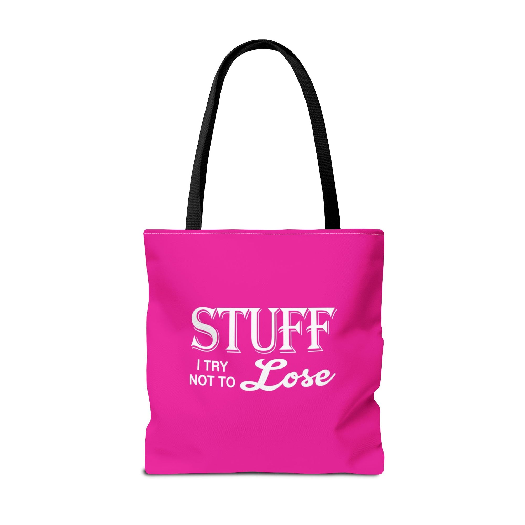 Stuff I Try Not To Lose Tote Bag — Printed Green Travel Tote