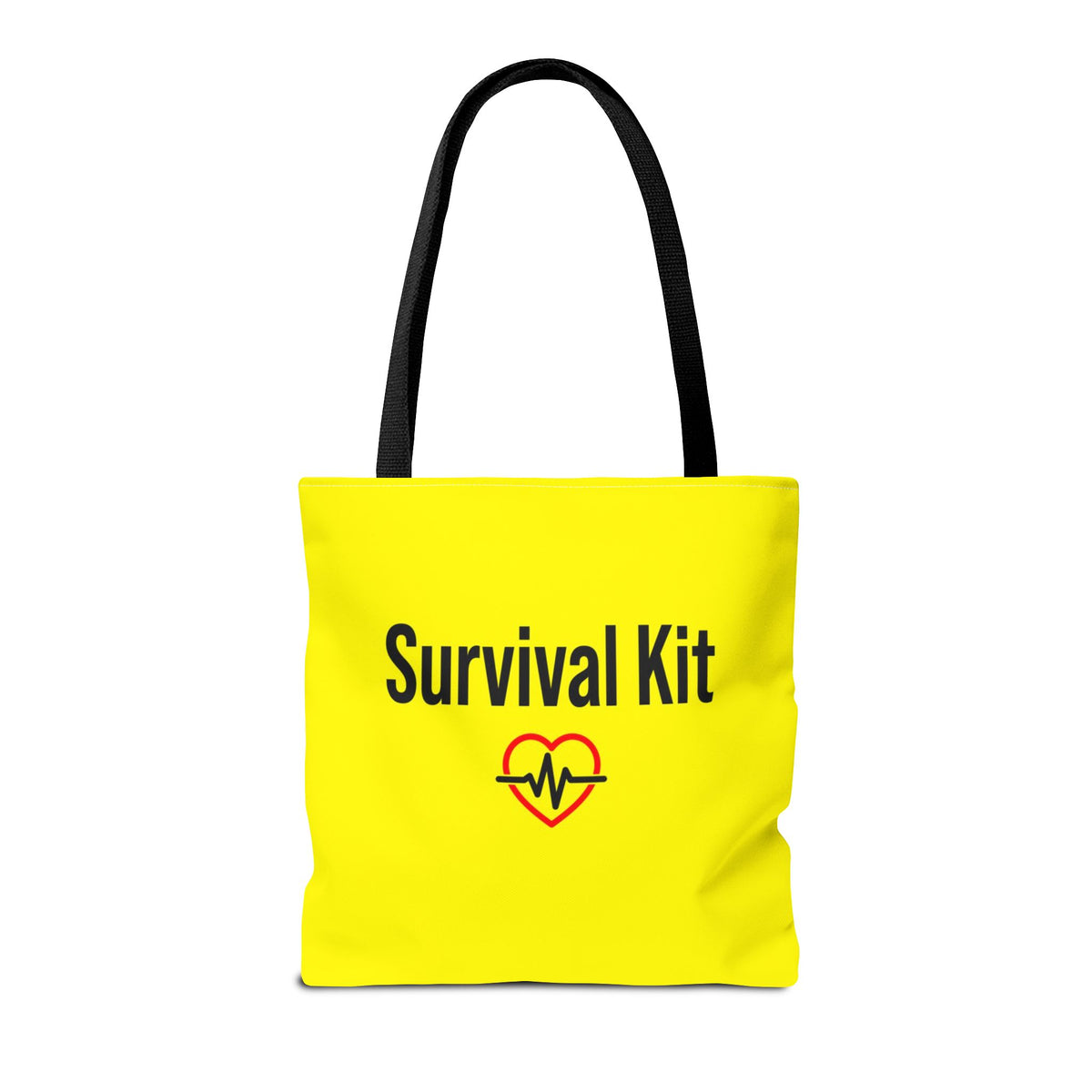 Survival Kit Tote Bag — Printed Green Travel Tote