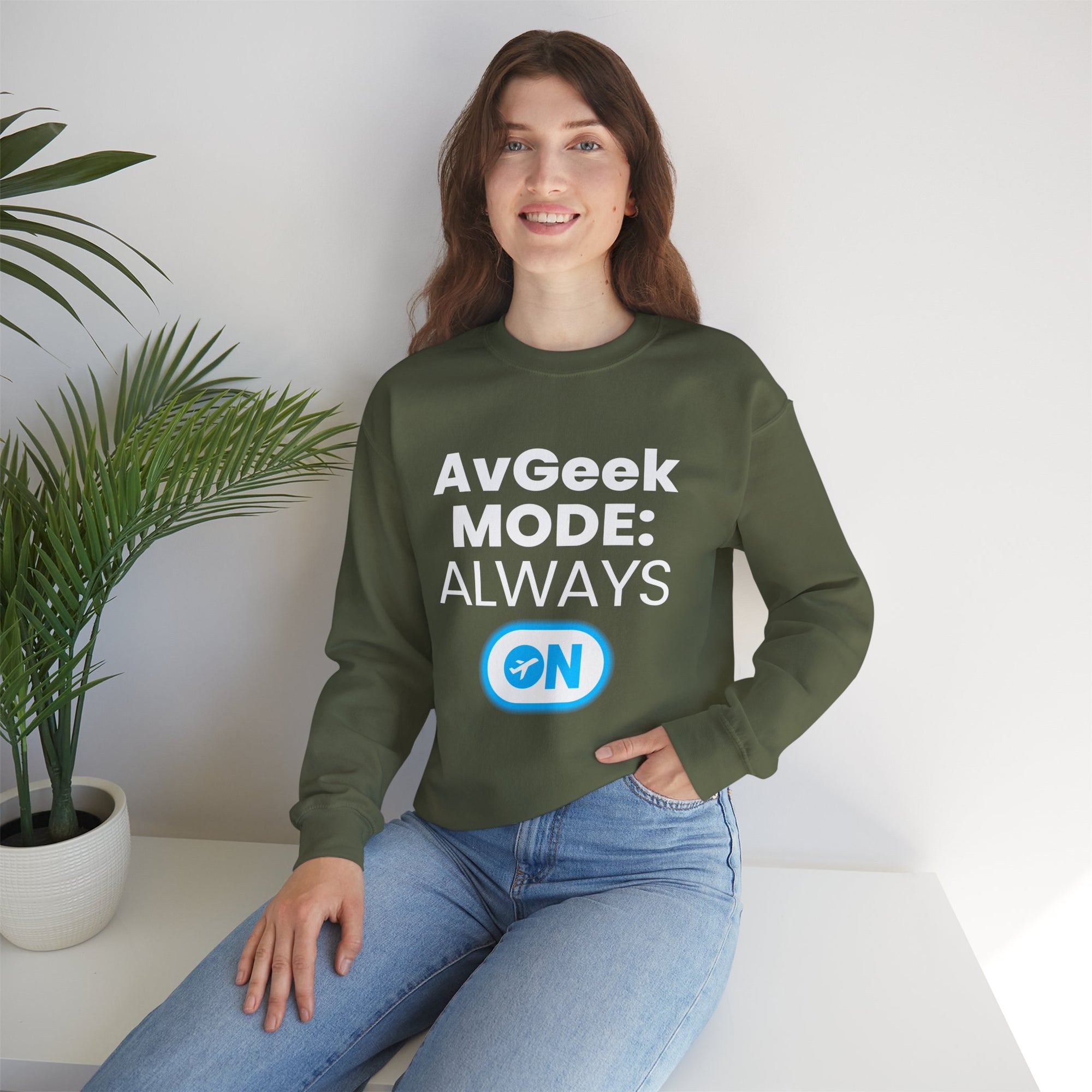Avgeek Mode Always On   -  Crewneck Sweatshirt