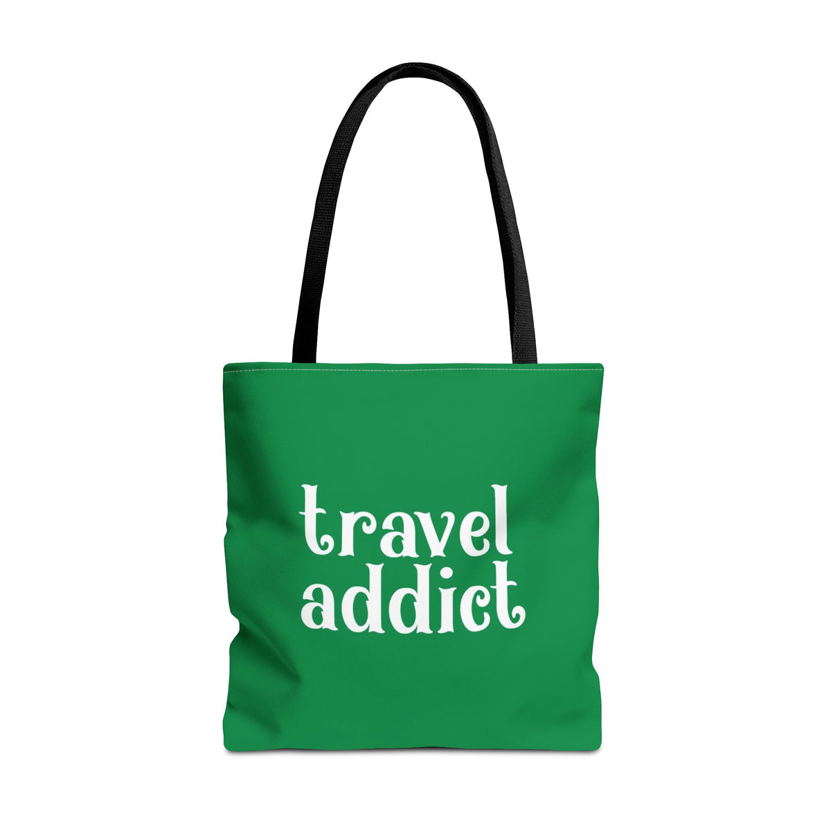 Travel Addict Tote Bag — Printed Green Travel Tote