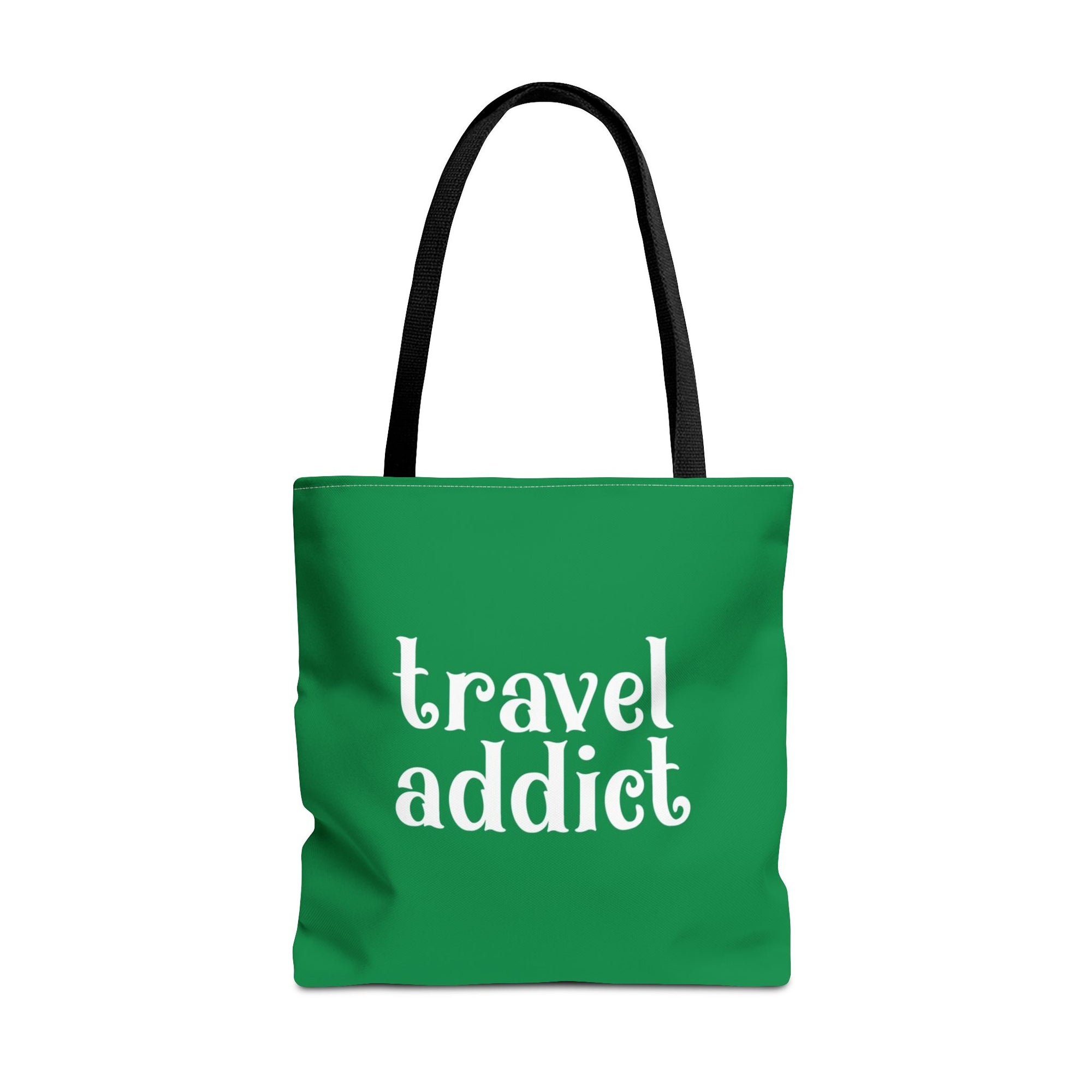 Travel Addict Tote Bag — Printed Green Travel Tote