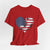 Patriotic Airplanes Heart USA Flag - Unisex Jersey Tee