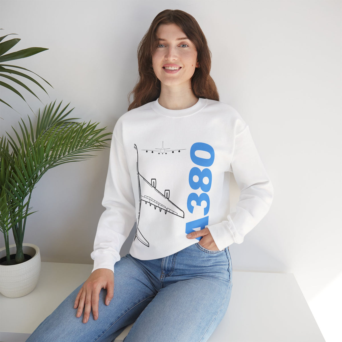 Airbus A380 Crewneck Sweatshirt - Travel Inspiring Cozy Apparel