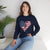 Patriotic Airplanes Heart USA Flag -  Crewneck Sweatshirt