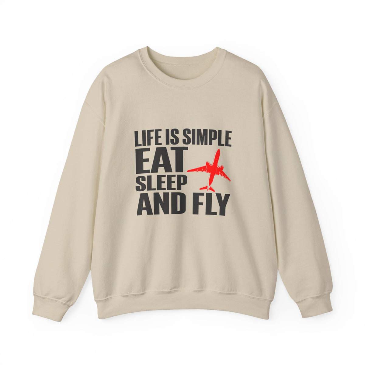 Life Is Simple  Crewneck Sweatshirt - Travel Inspiring Cozy Apparel