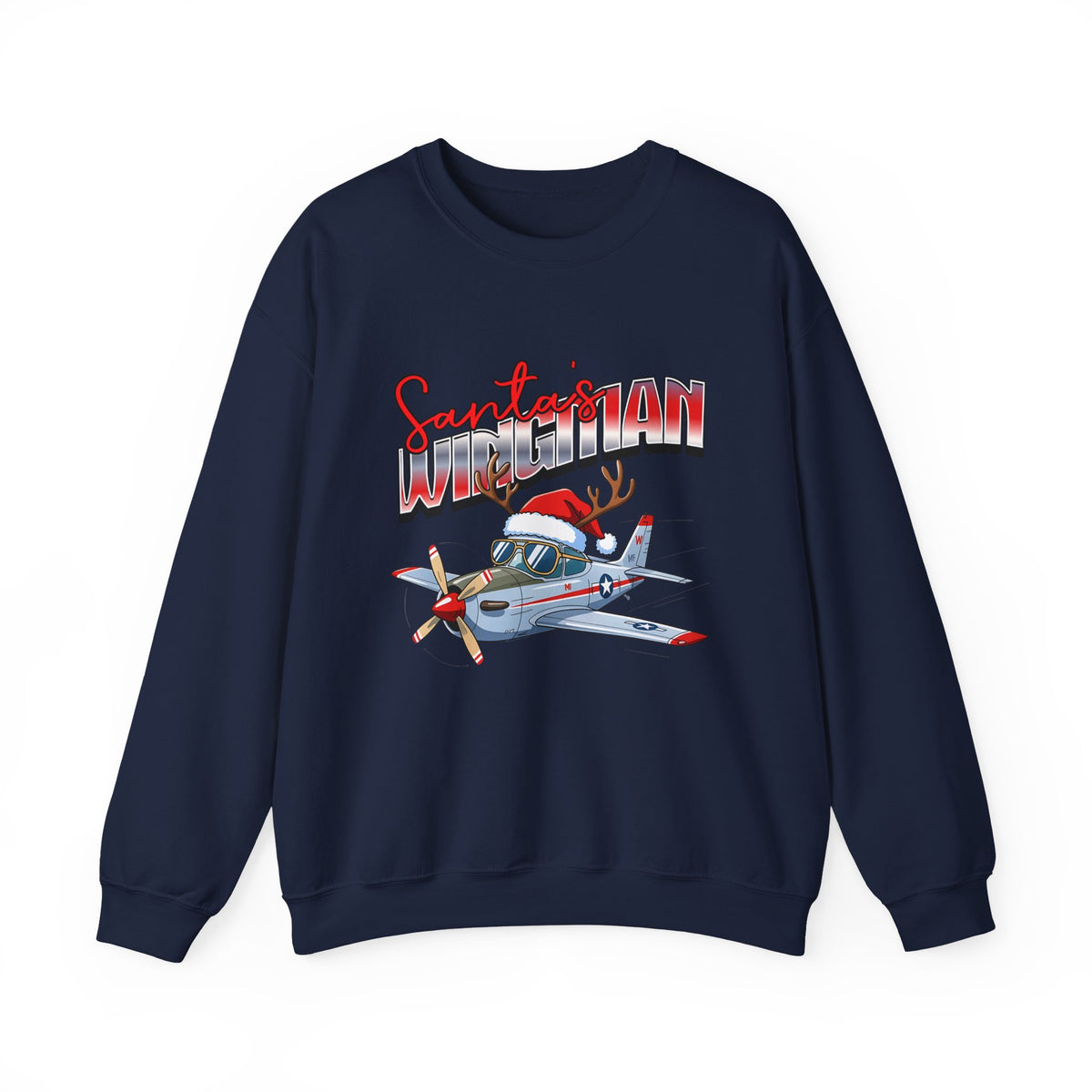 Santa’s wingman Crewneck Sweatshirt - Travel Inspiring Cozy Apparel