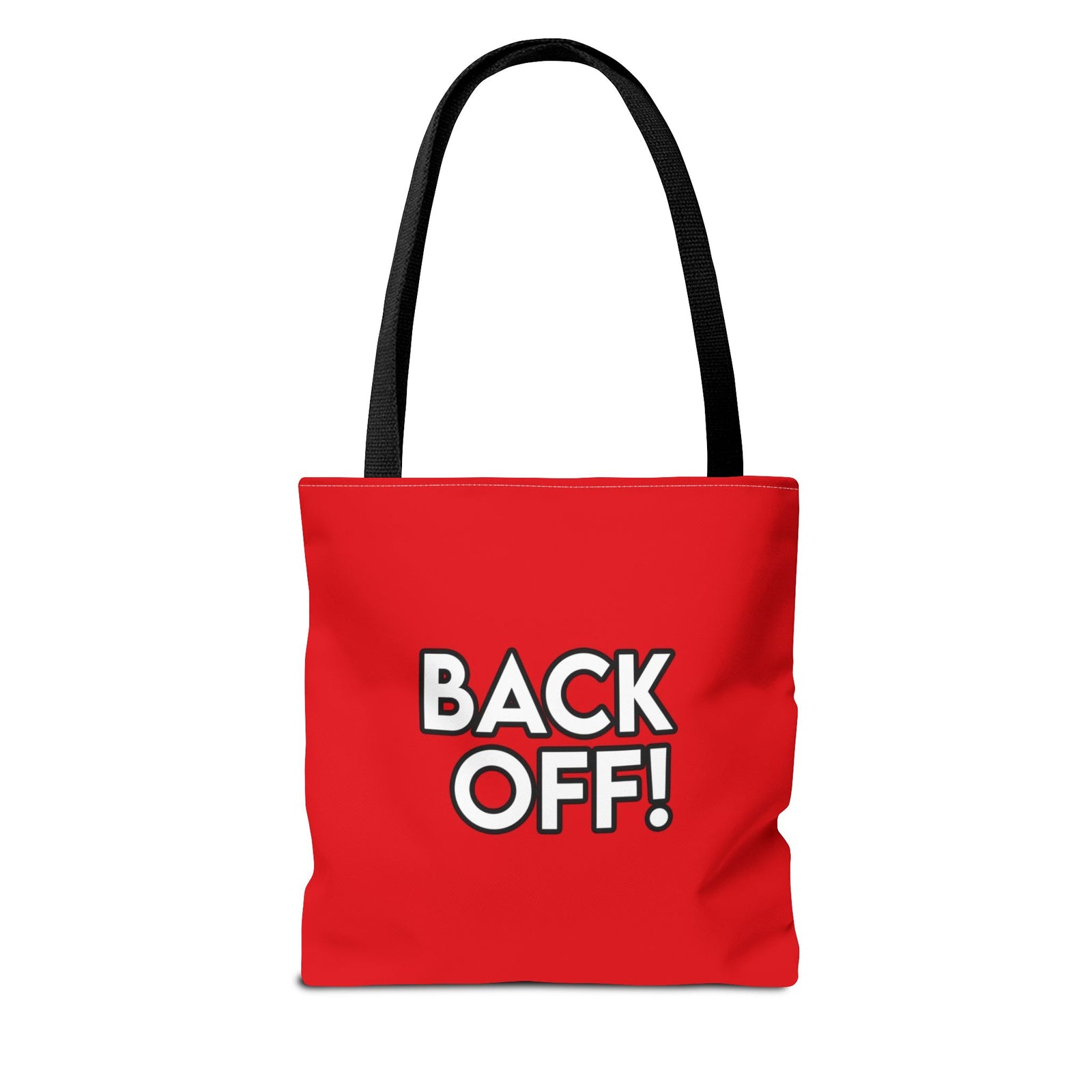 Back Off! Tote Bag — Printed Green Travel Tote
