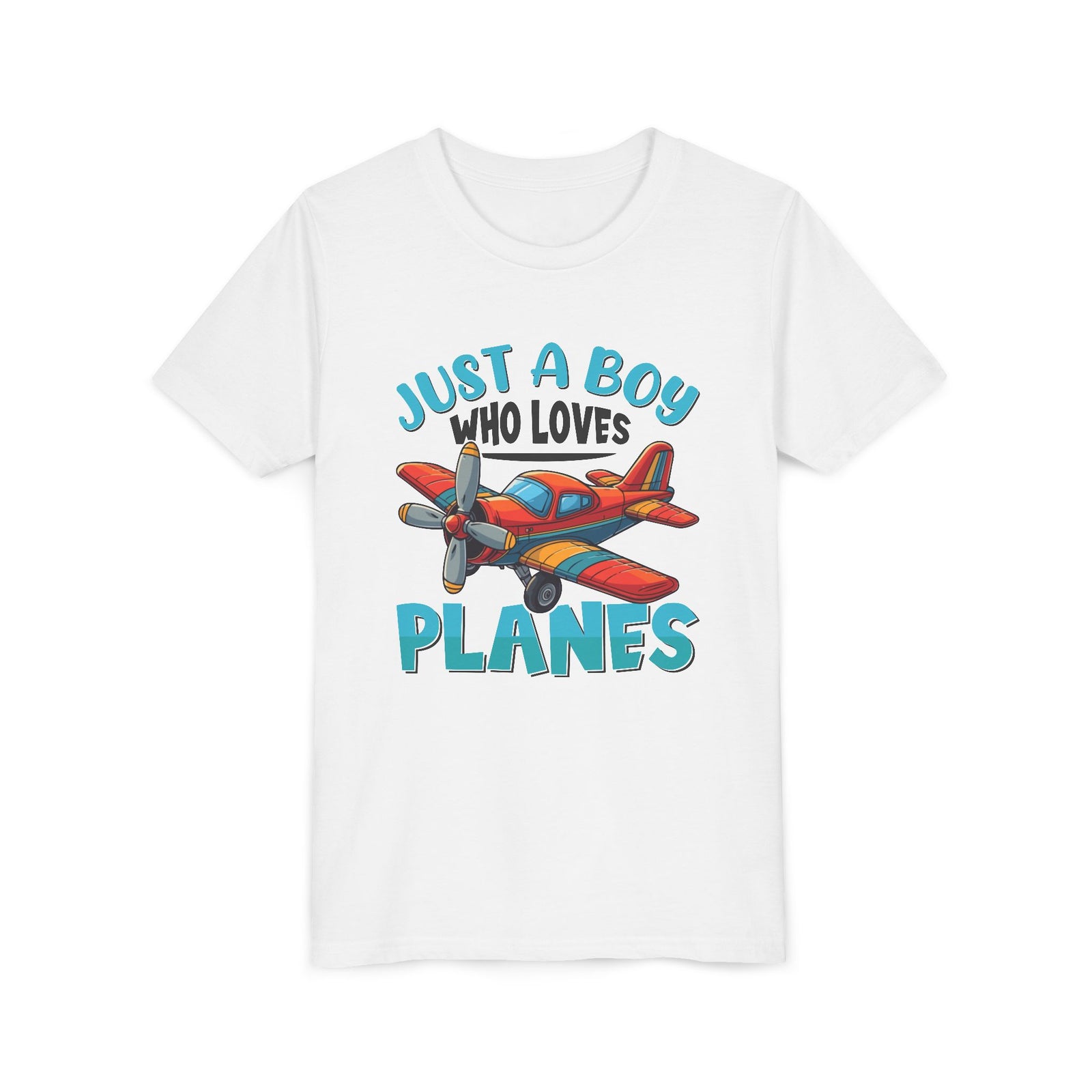 Just A Boy Who Loves Planes    - Unisex Youth Short Sleeve Tee
