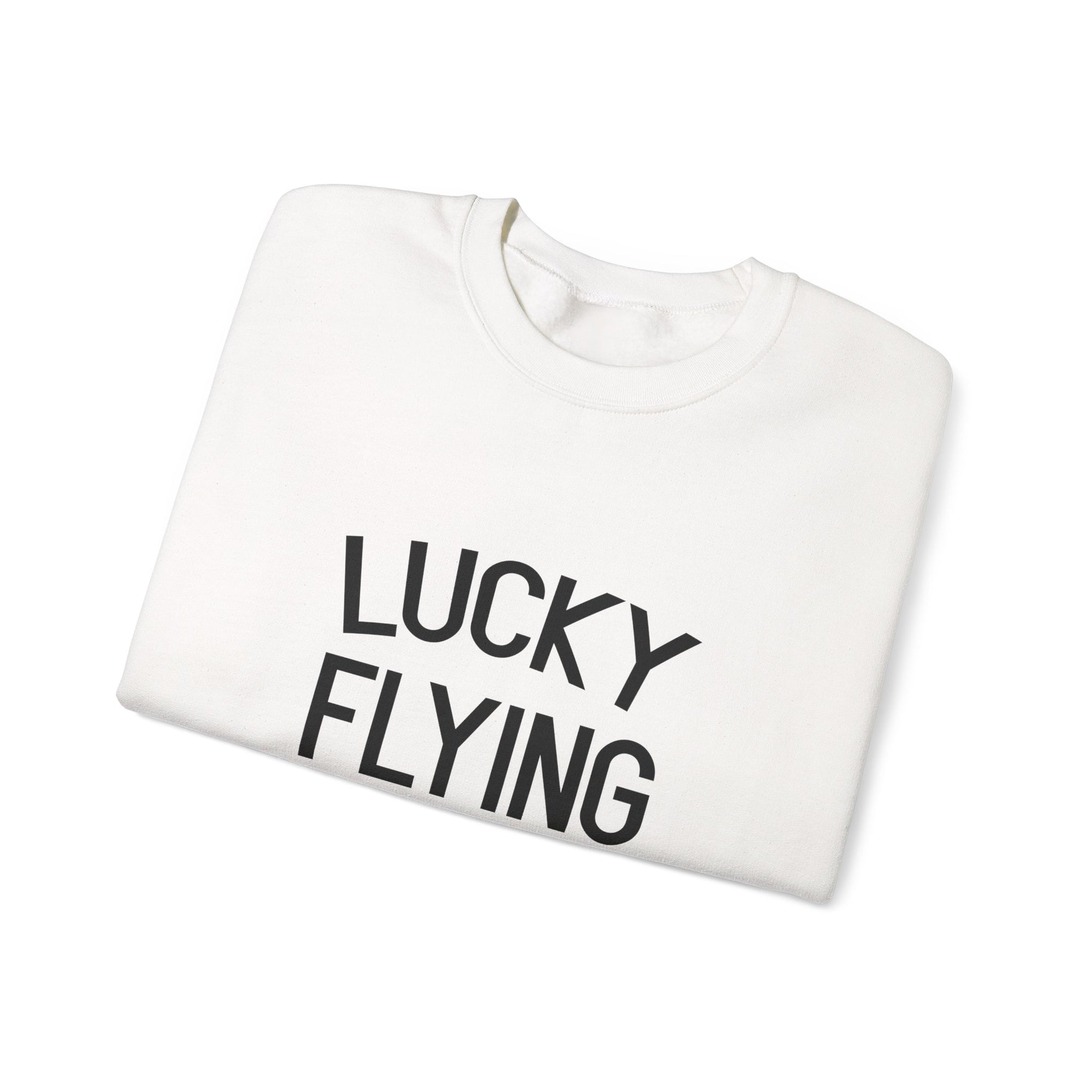 Lucky Flying Shirt  Crewneck Sweatshirt - Travel Inspiring Cozy Apparel