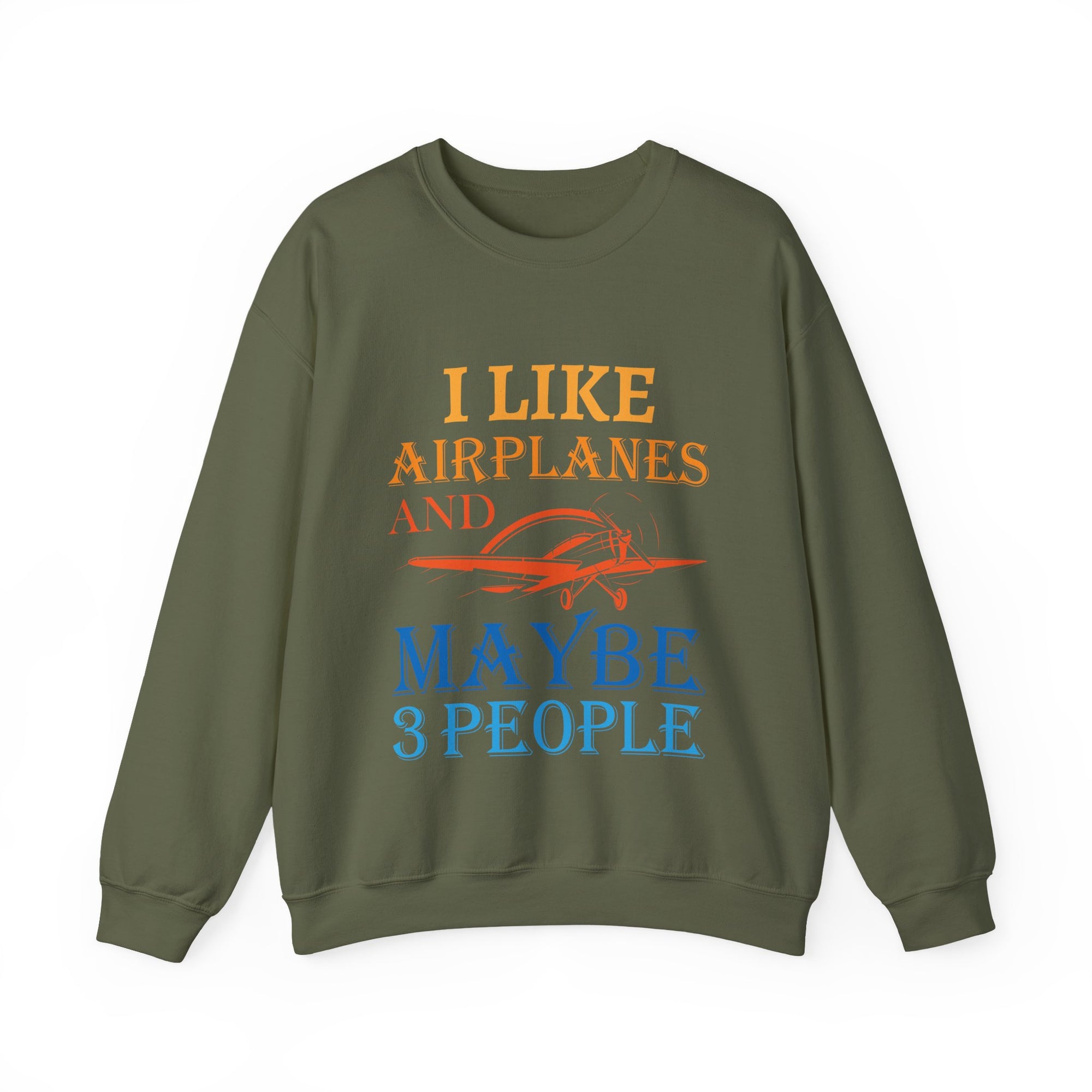 I Like Airplanes And Maybe 3 People -  Unisex Crewneck Sweatshirt