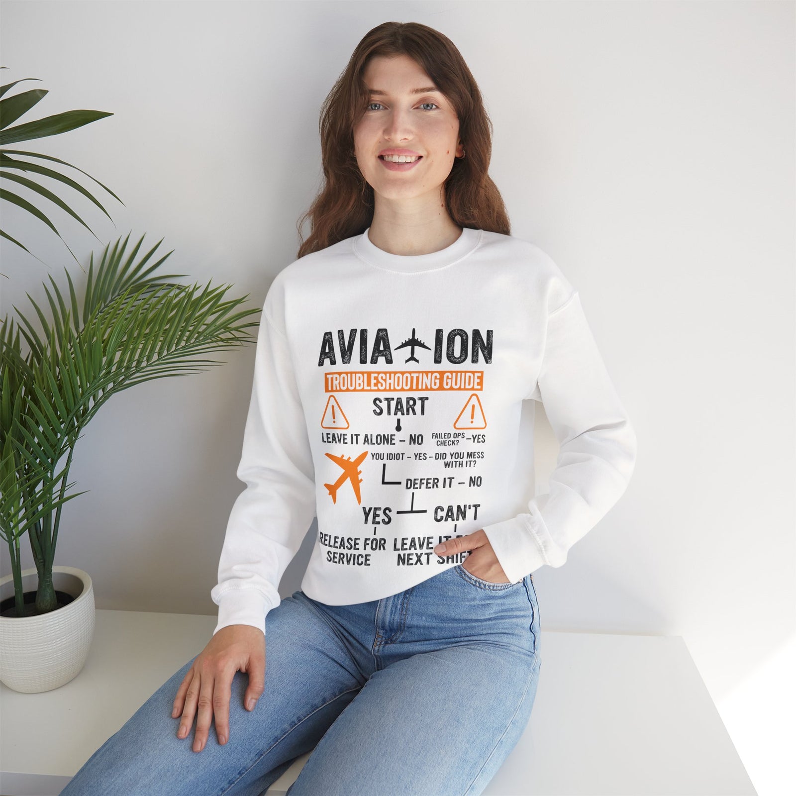 Aviation Troubleshooting Guide  -  Crewneck Sweatshirt