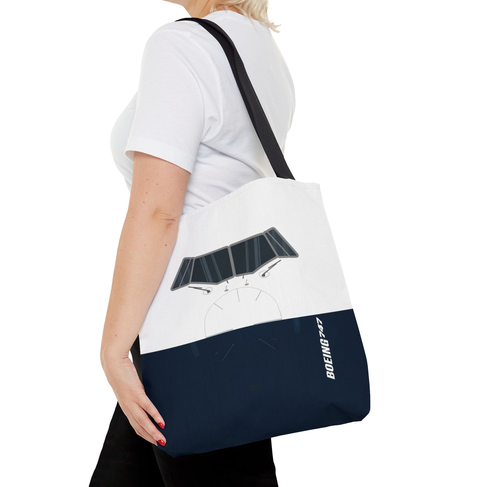 747 Tote Bag — Printed Green Travel Tote