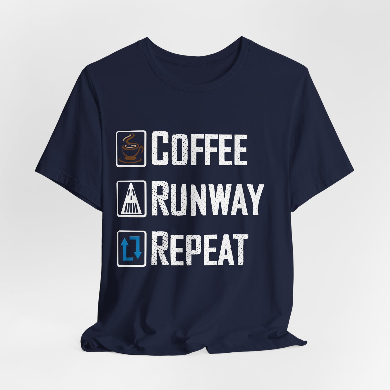 Coffee Runway Repeat - Unisex Jersey Tee