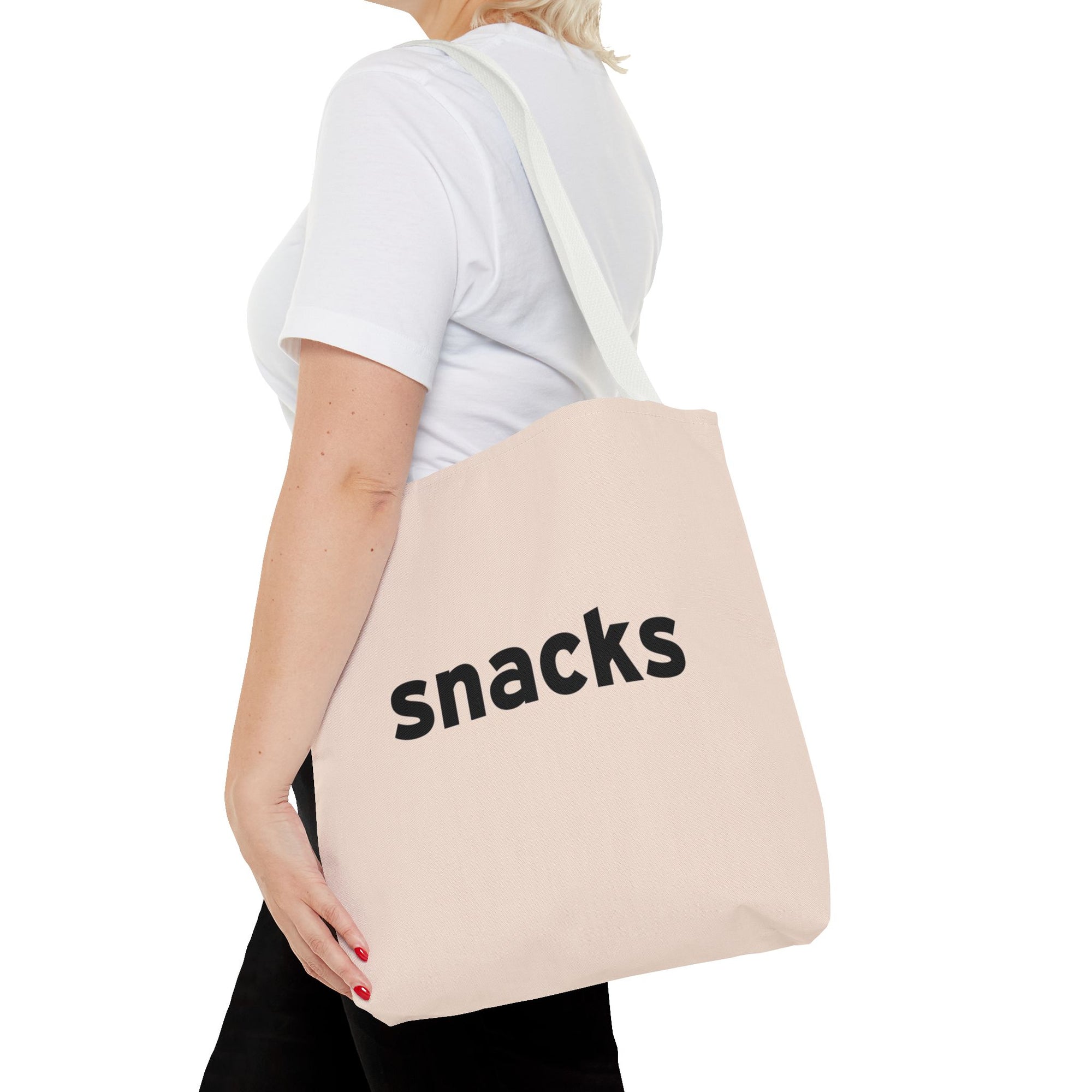 Snacks Tote Bag — Printed Green Travel Tote