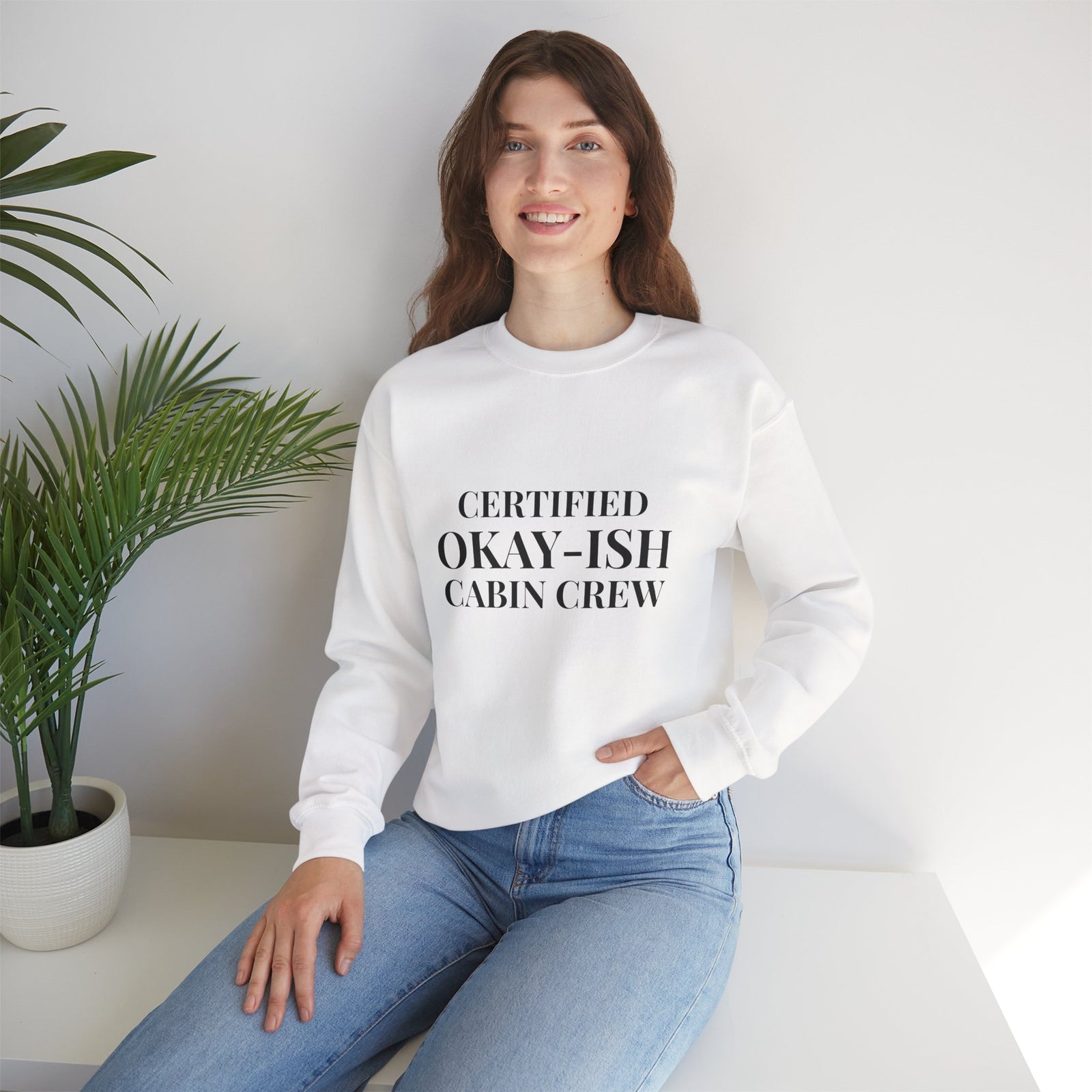 Certified Okay-ish Cabin Crew -  Crewneck Sweatshirt