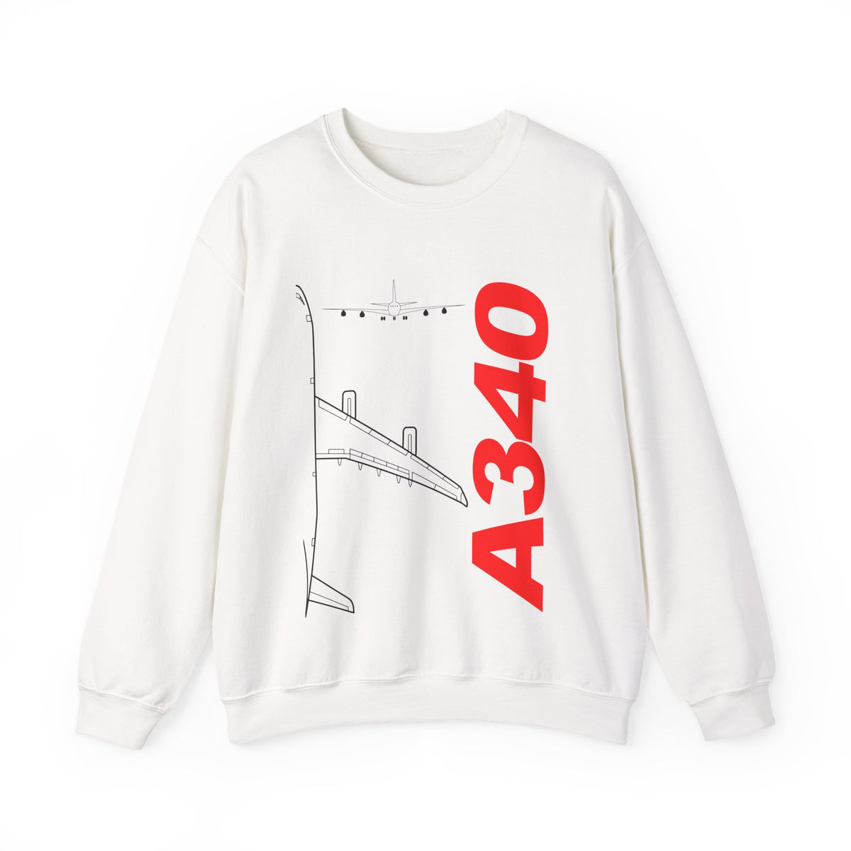 Airbus A340 Crewneck Sweatshirt - Travel Inspiring Cozy Apparel