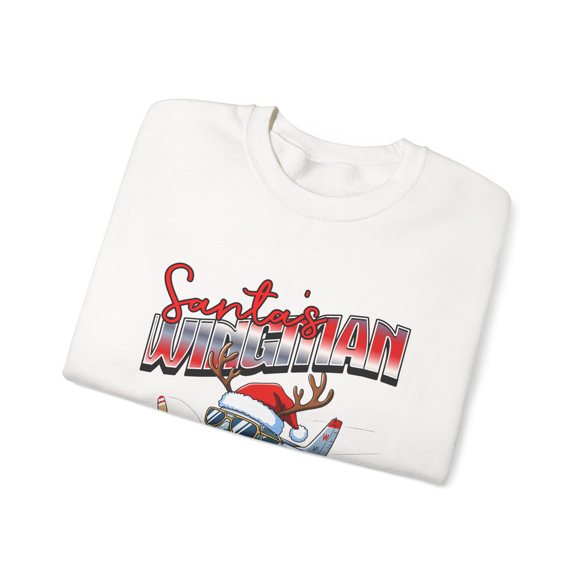 Santa’s wingman Crewneck Sweatshirt - Travel Inspiring Cozy Apparel