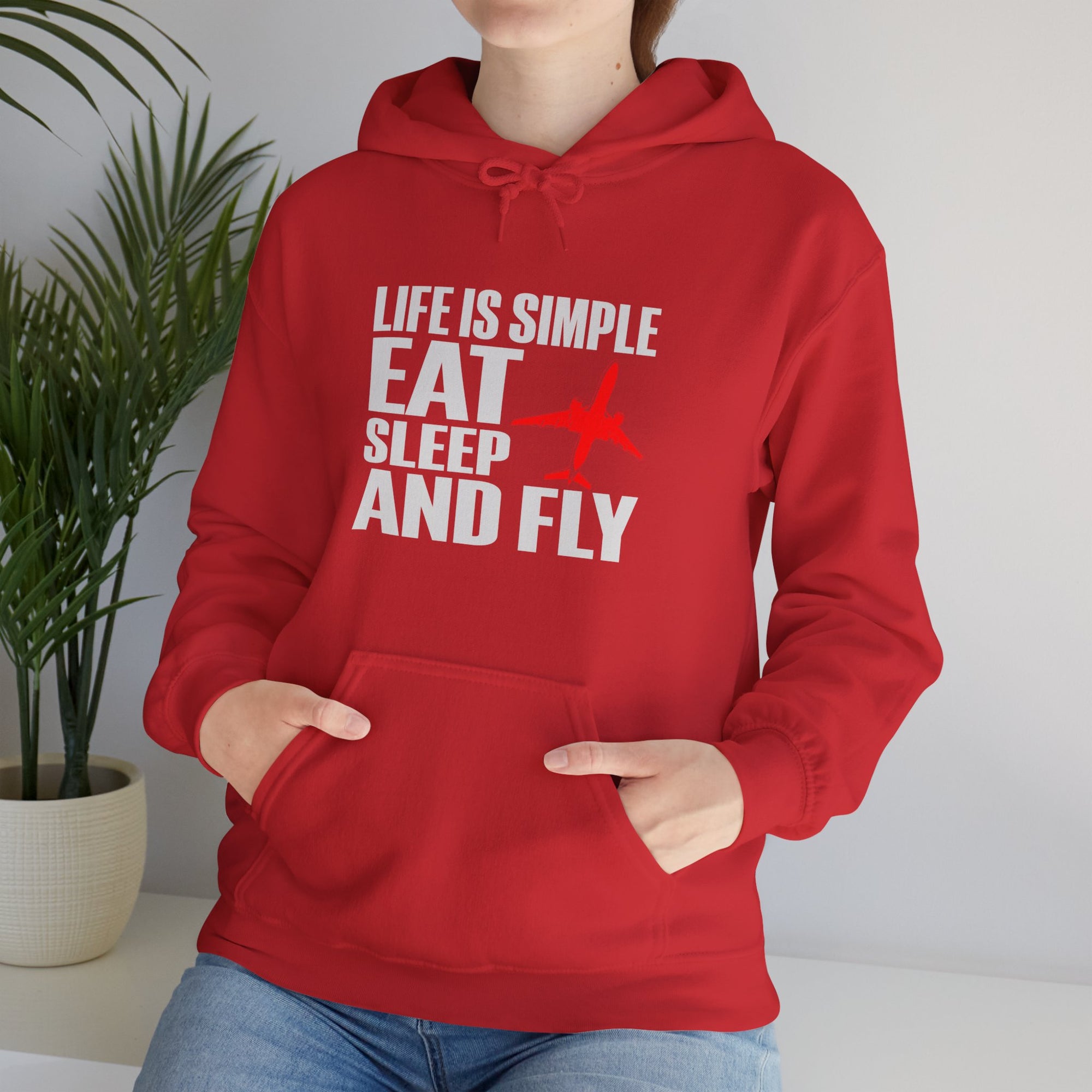 Life Is Simple Eat Sleep And Fly  - Pullover Hoodie