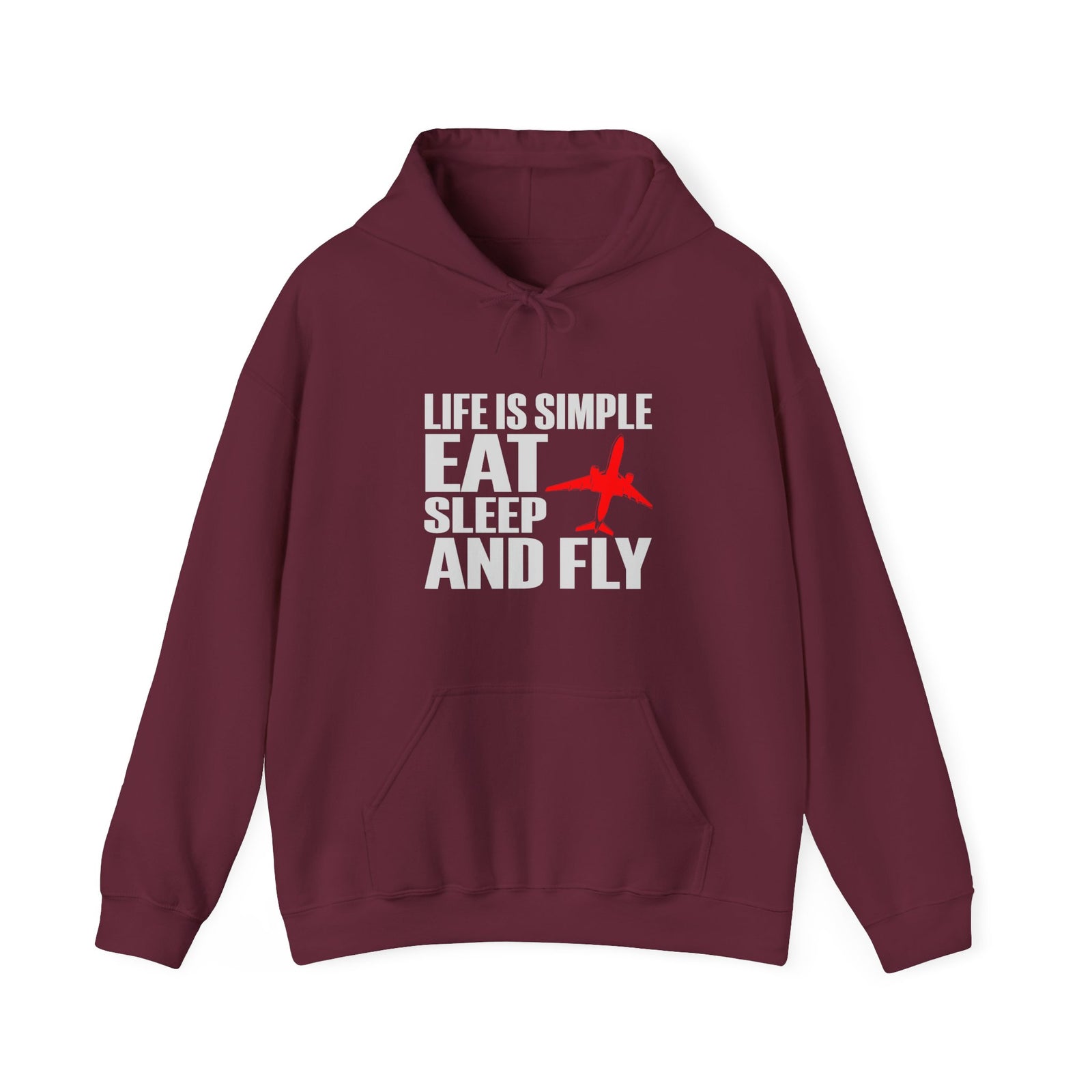 Life Is Simple Eat Sleep And Fly  - Pullover Hoodie