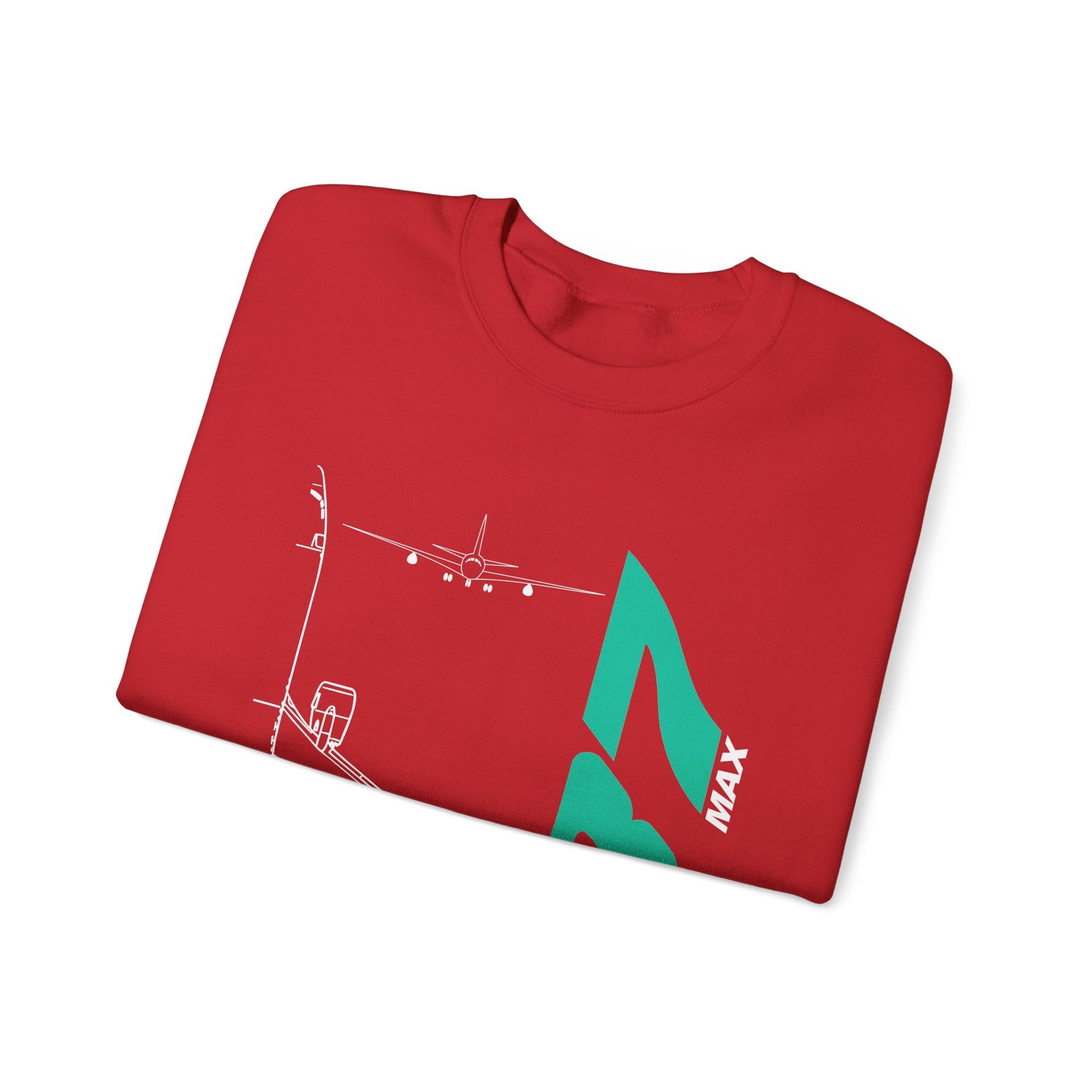 Boeing 737 Max Crewneck Sweatshirt - Travel Inspiring Cozy Apparel