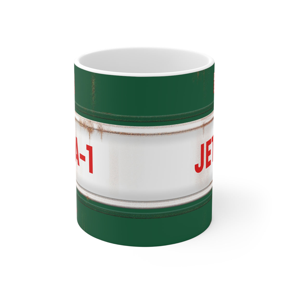 Jet A-1 Green  - 11oz Ceramic Coffee Cup for Aviation Enthusiasts