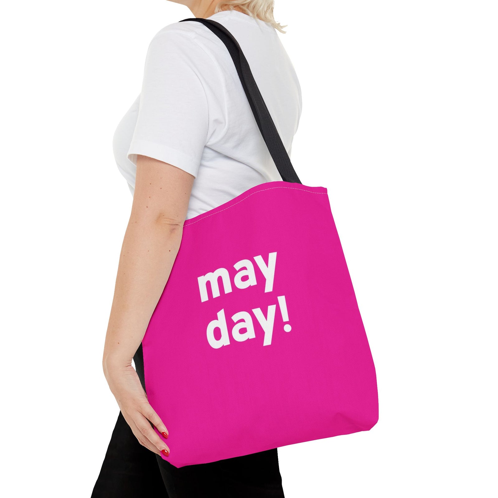 May Day! Tote Bag — Printed Green Travel Tote