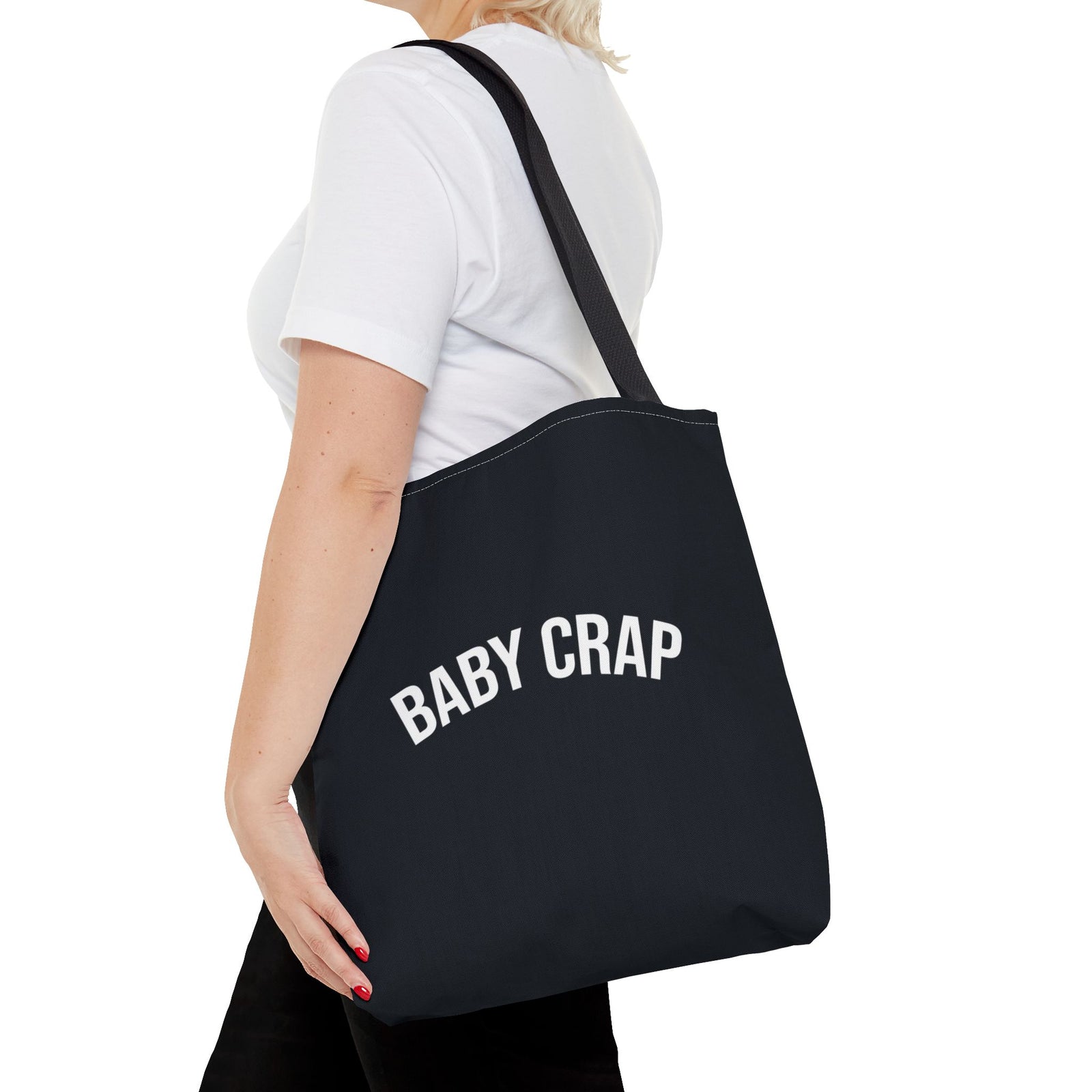 Baby Crap Tote Bag — Printed Green Travel Tote