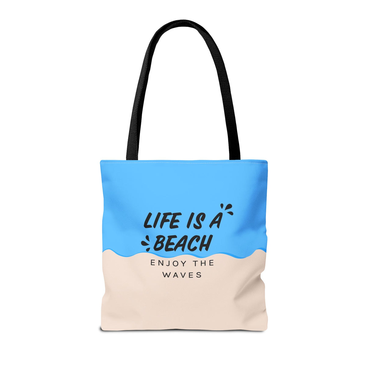 Life Is A Beach Tote Bag — Printed Green Travel Tote