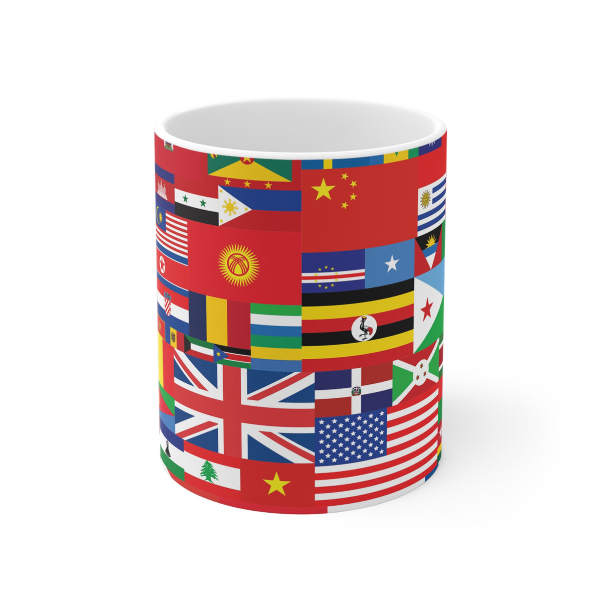 Flags - 11oz Ceramic Coffee Cup for Aviation Enthusiasts