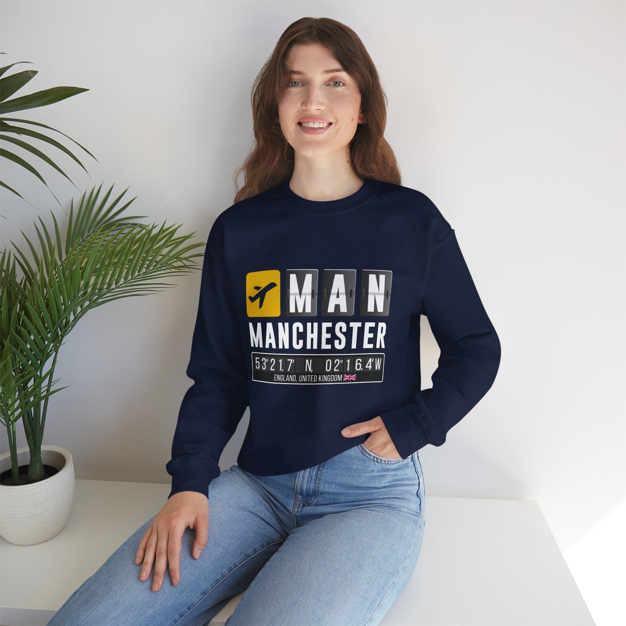 MAN Manchester Airport UK    -  Crewneck Sweatshirt