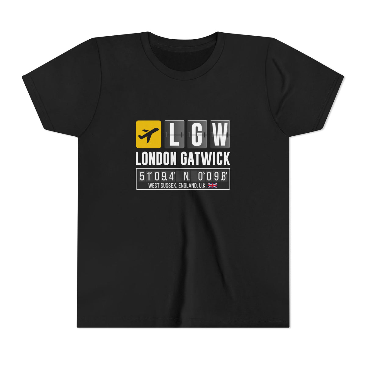 LGW London Gatwick  - Unisex Youth Short Sleeve Tee