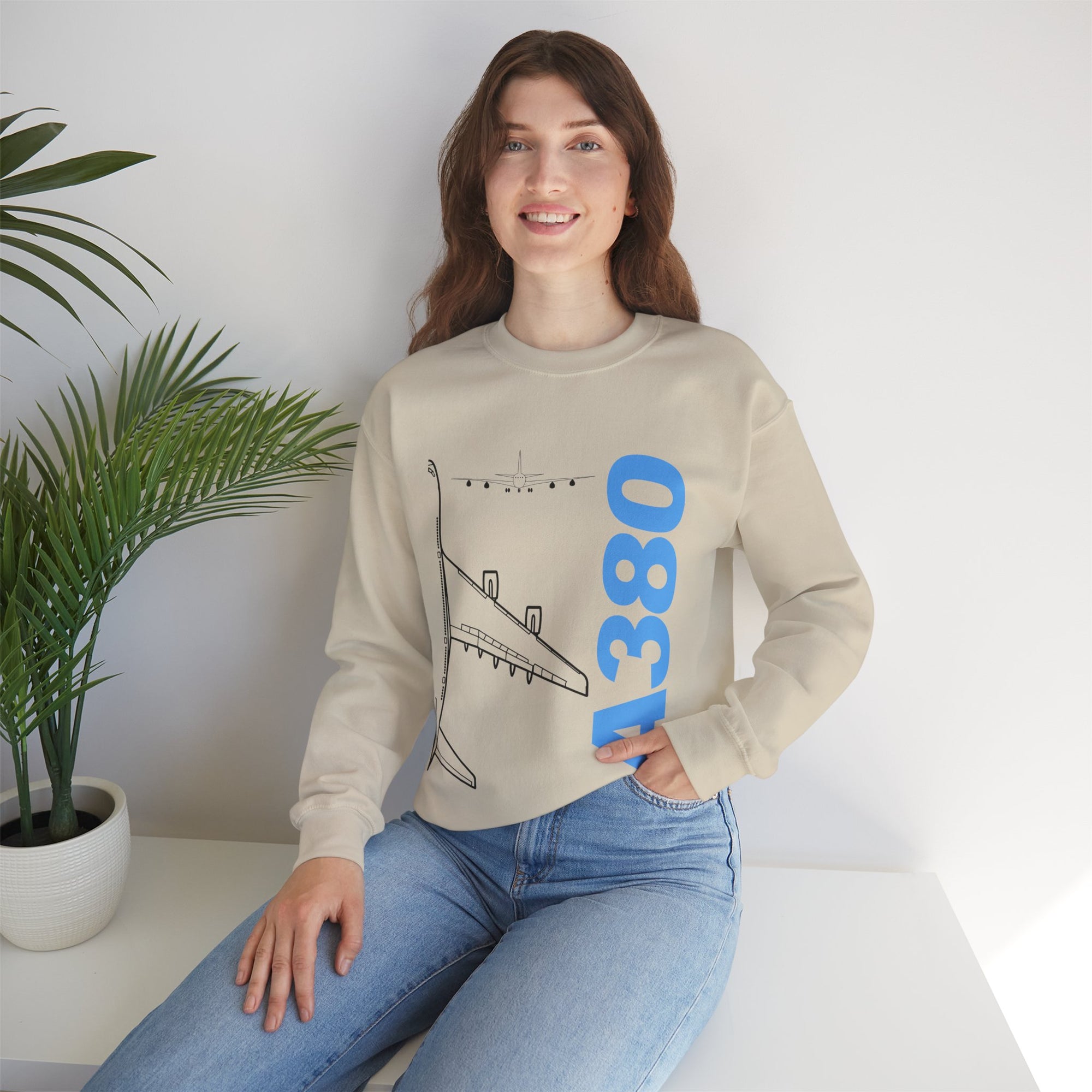 Airbus A380 Crewneck Sweatshirt - Travel Inspiring Cozy Apparel