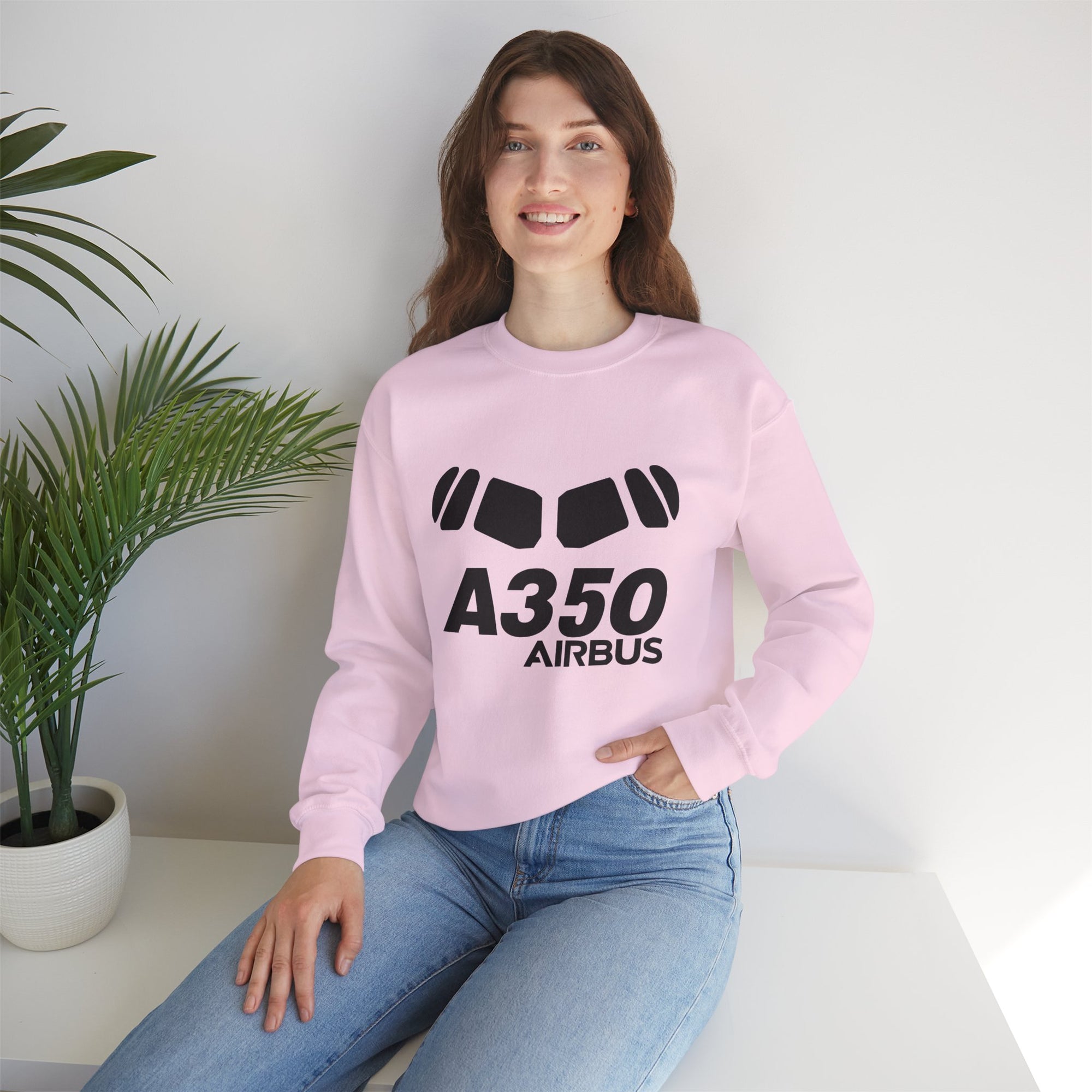 Airbus A350 Windshield Crewneck Sweatshirt - Travel Inspiring Cozy Apparel