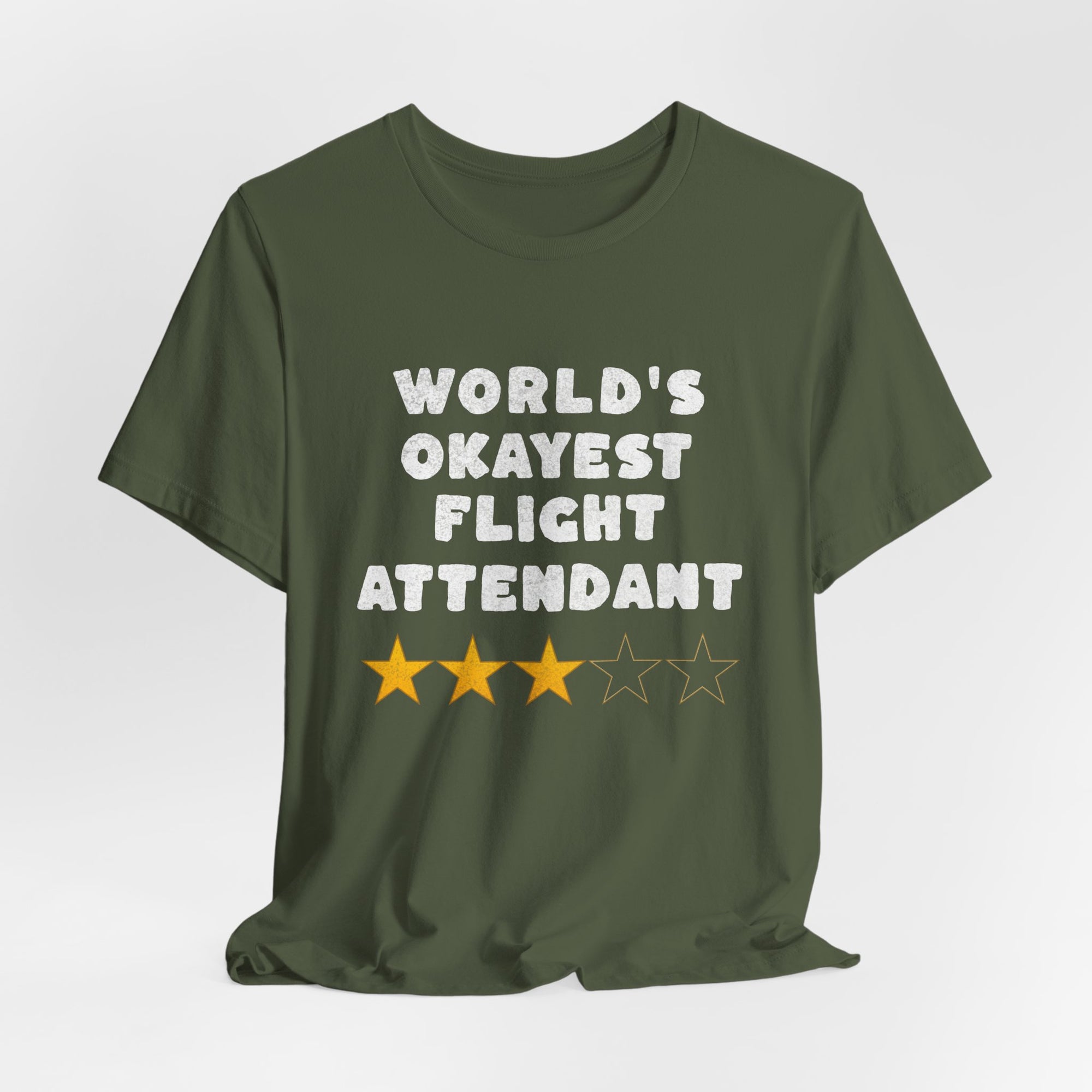 Worlds Okayest Flight Attendant  Unisex Jersey Tee - Perfect for Aviation Enthusiasts