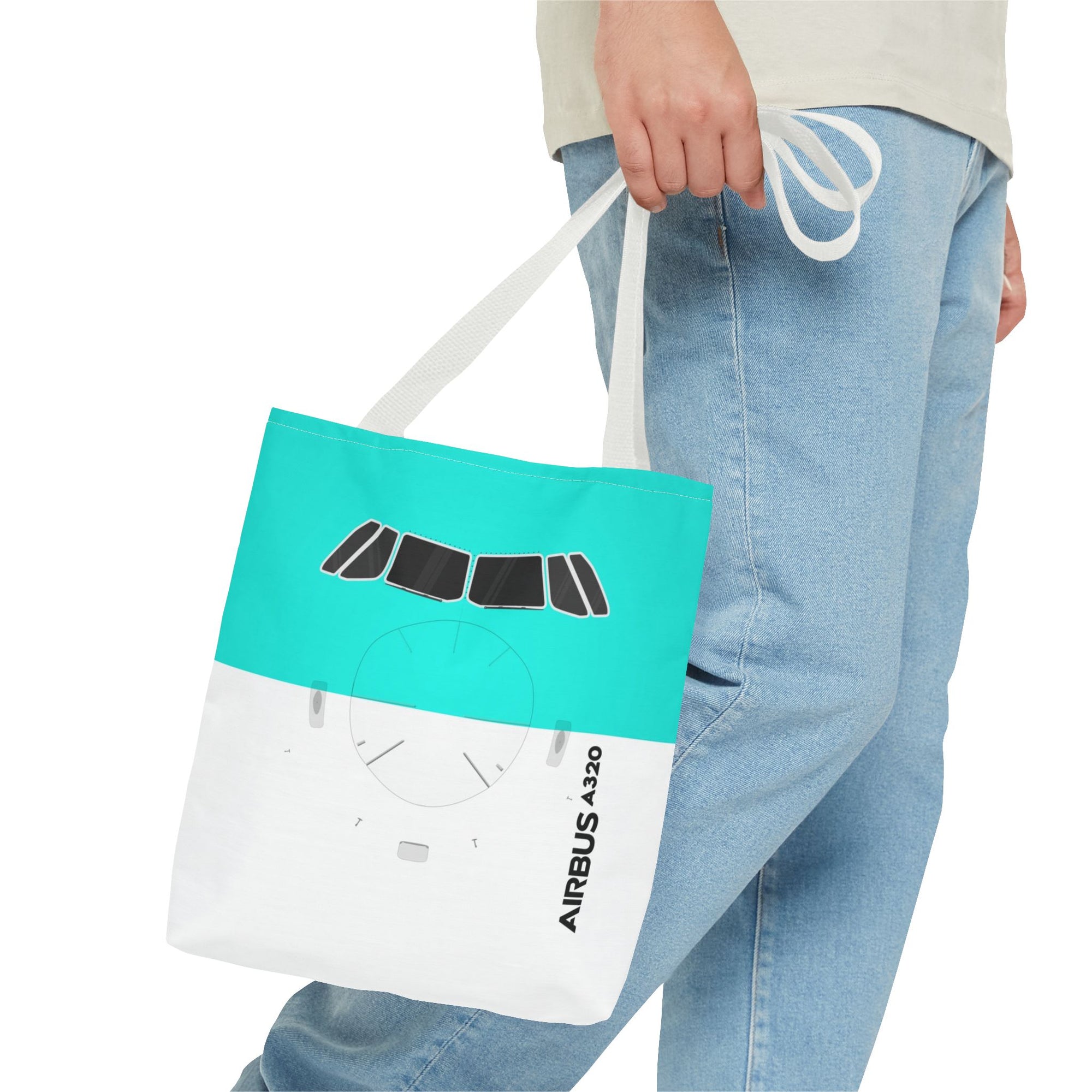 A320 Tote Bag — Printed Green Travel Tote