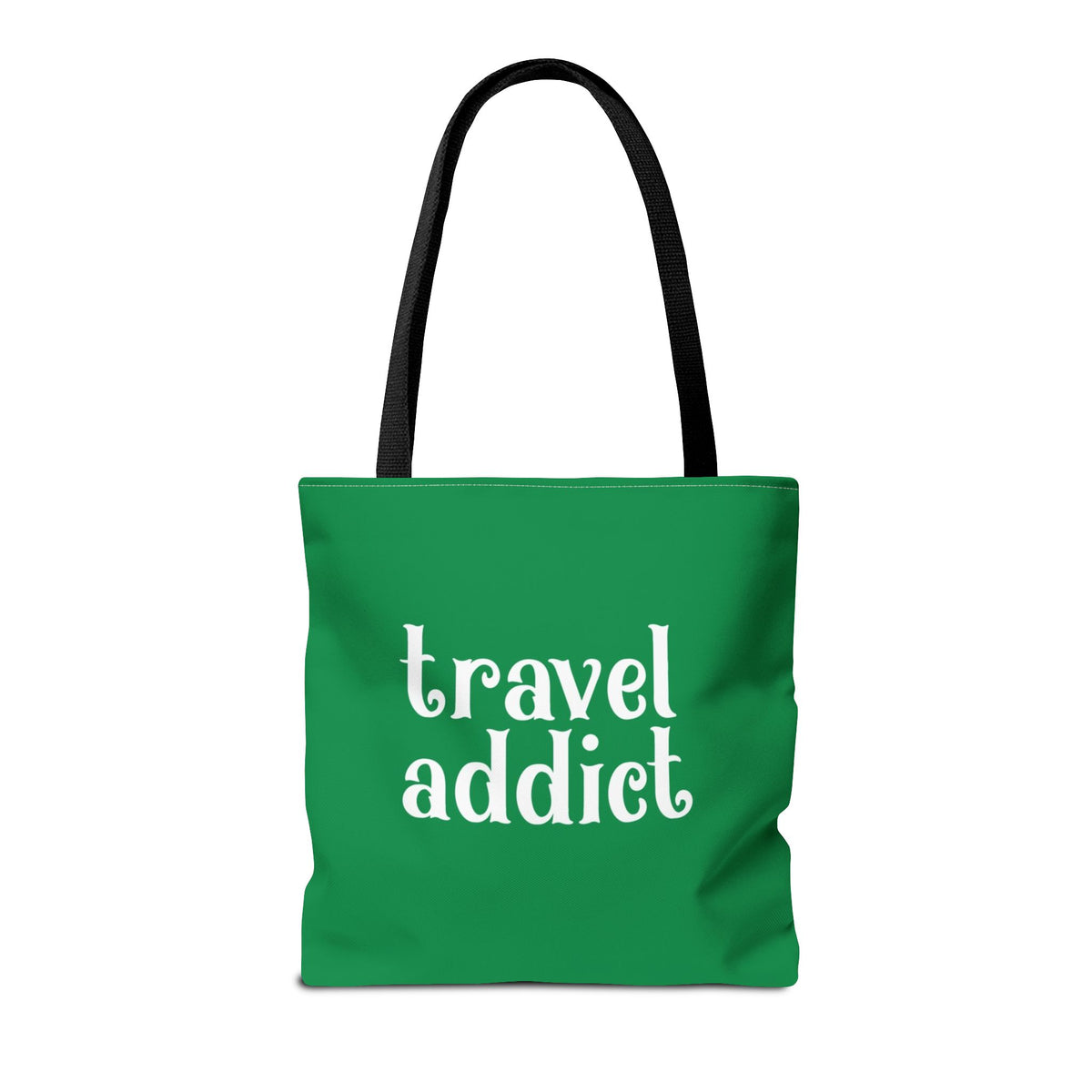 Travel Addict Tote Bag — Printed Green Travel Tote