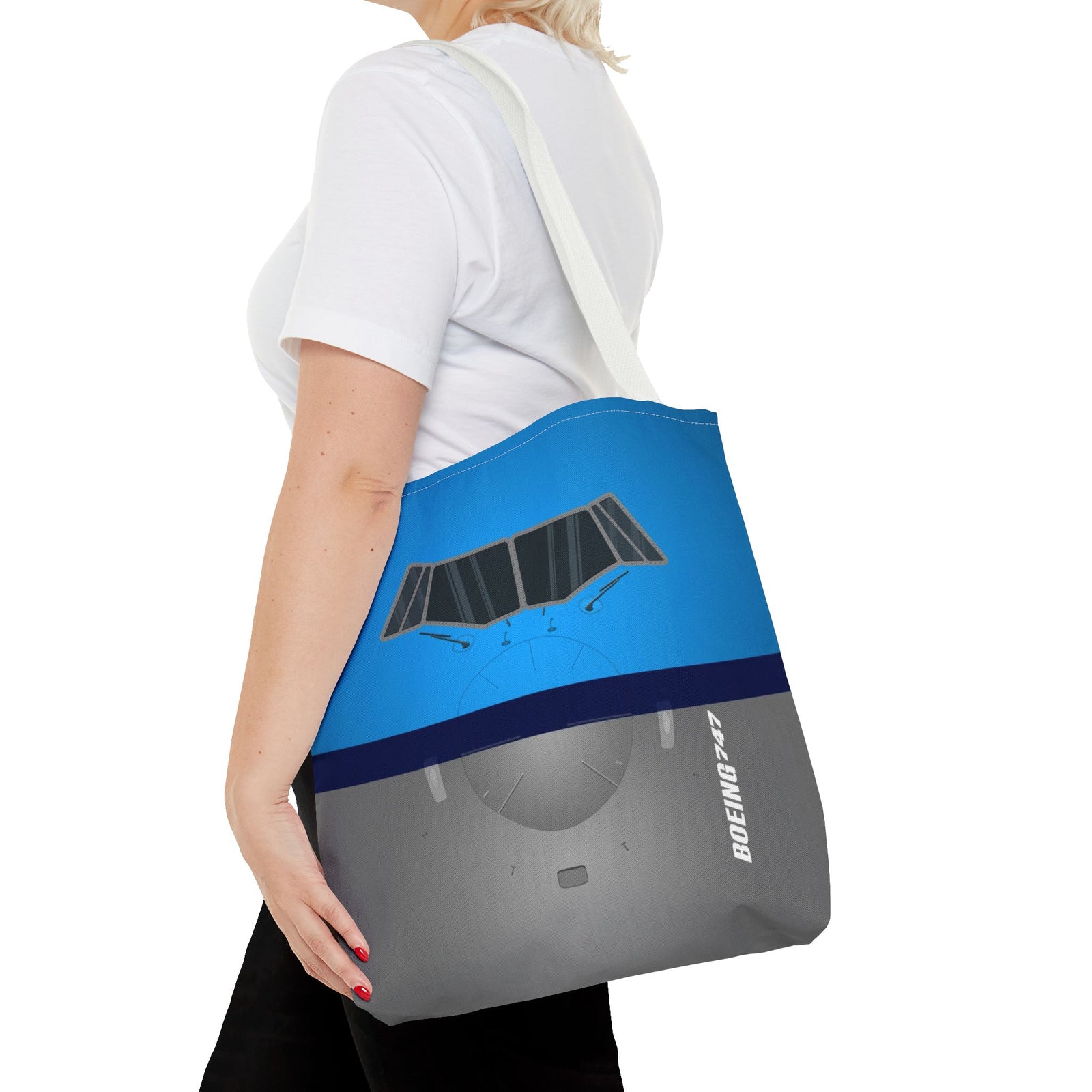 KLM 747 Tote Bag — Printed Green Travel Tote