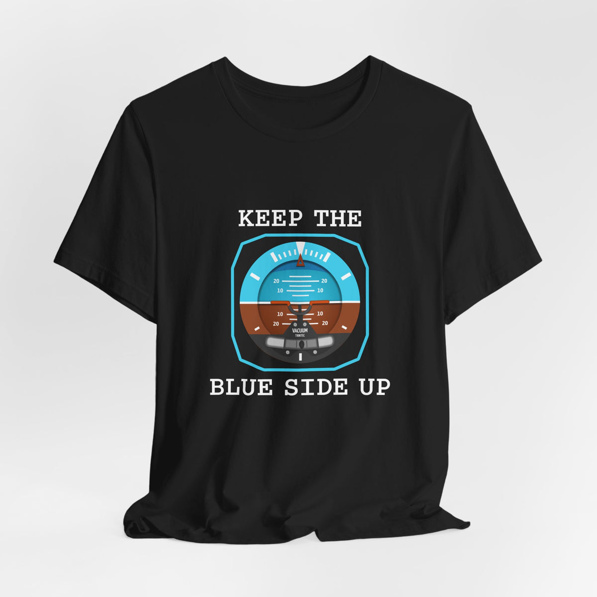 Keep The Blue Side Up Unisex Jersey Tee - Perfect for Aviation Enthusiasts