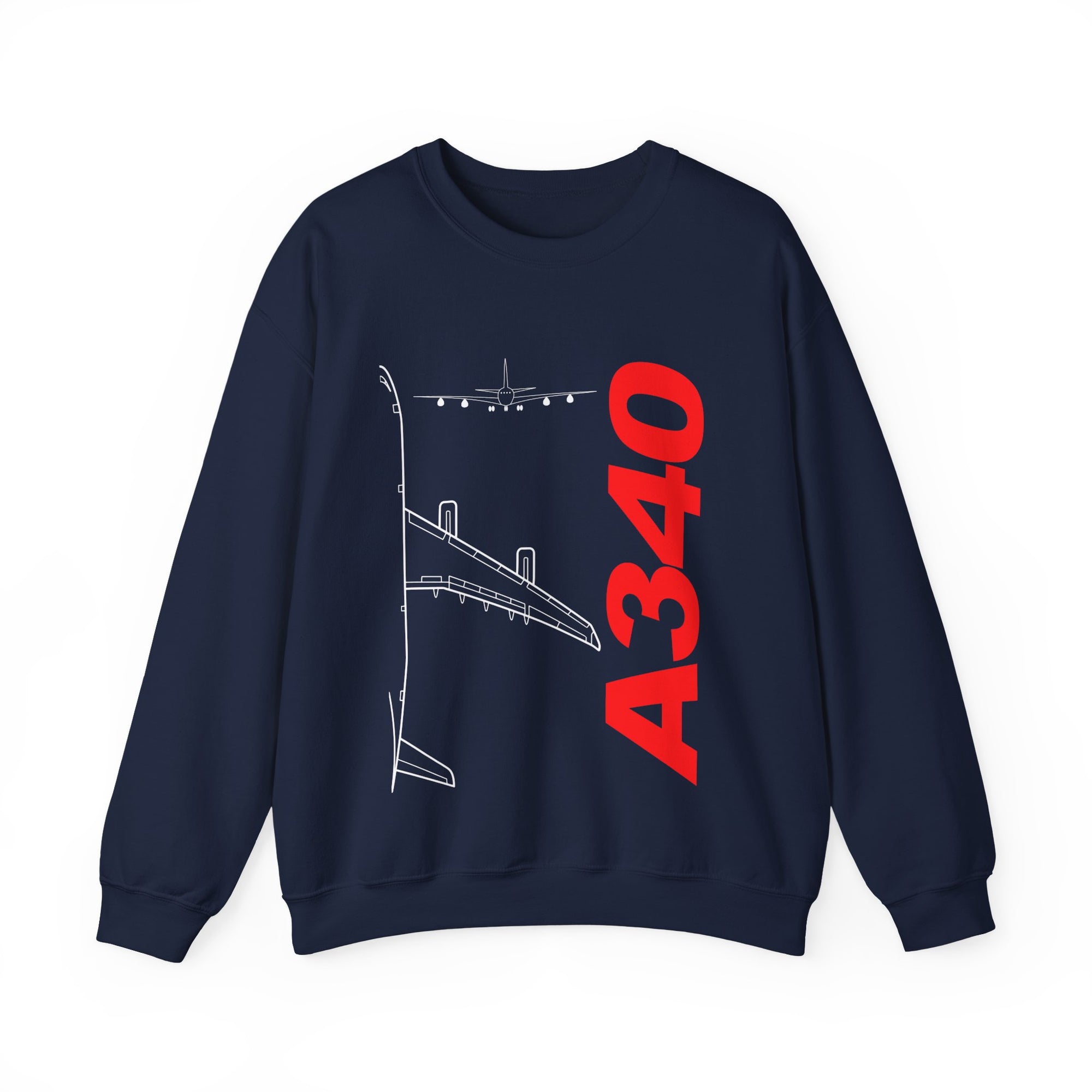 Airbus A340 Crewneck Sweatshirt - Travel Inspiring Cozy Apparel
