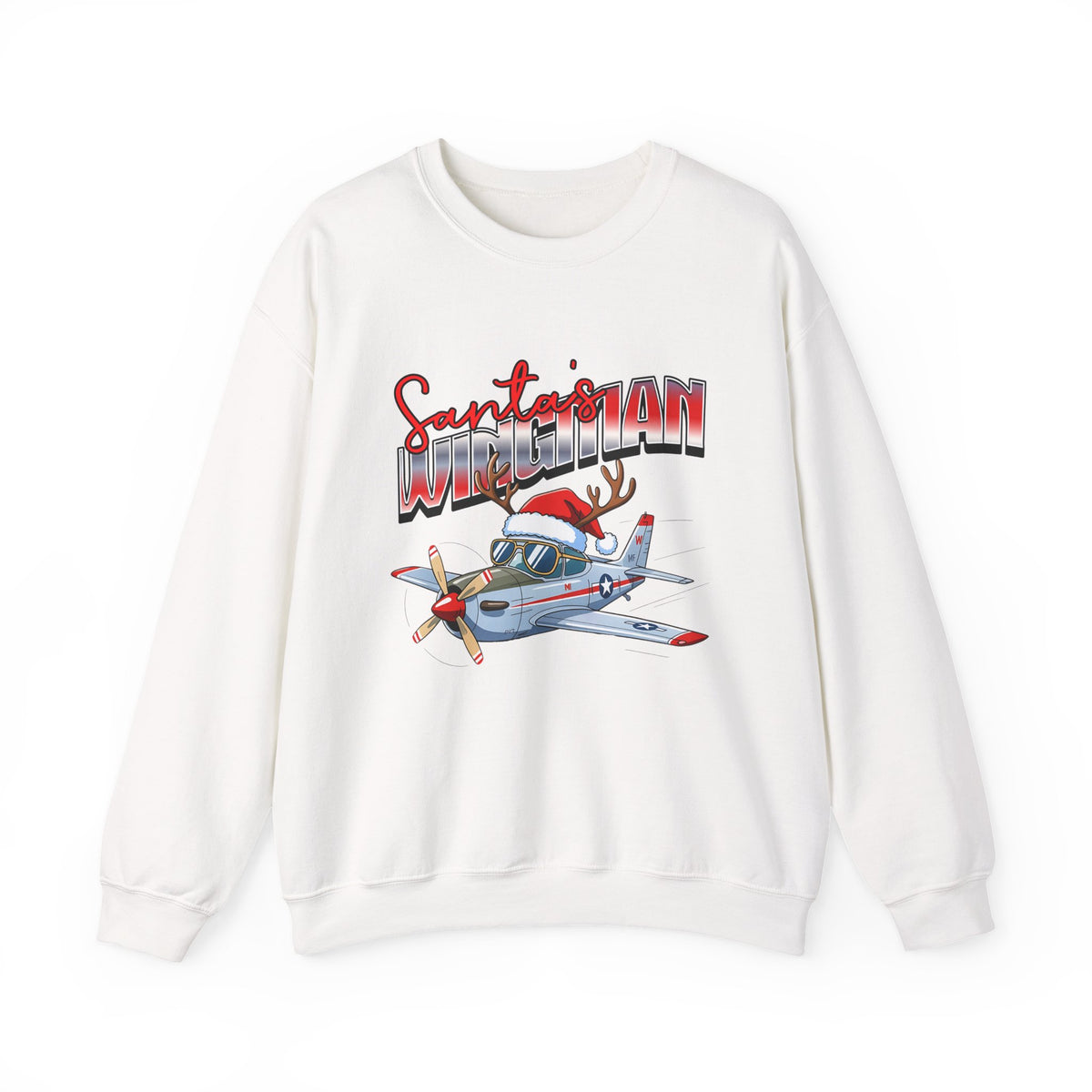 Santa’s wingman Crewneck Sweatshirt - Travel Inspiring Cozy Apparel
