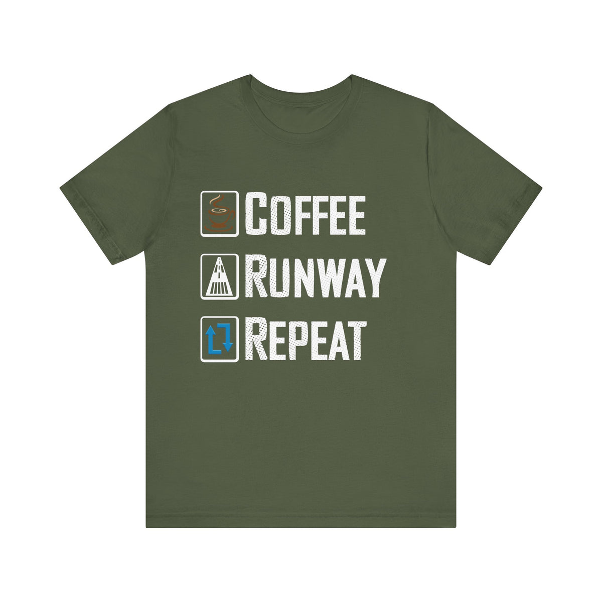 Coffee Runway Repeat - Unisex Jersey Tee