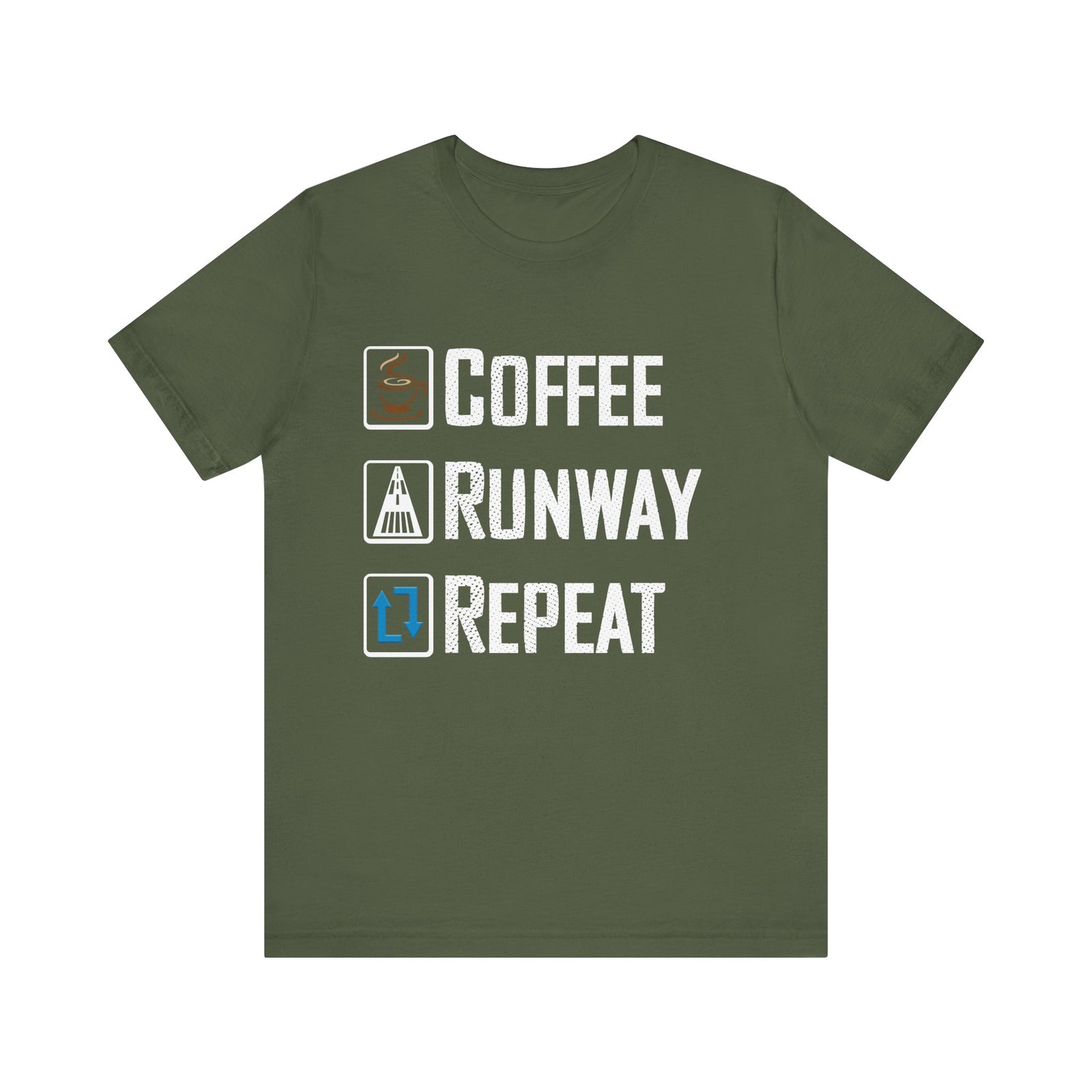 Coffee Runway Repeat - Unisex Jersey Tee