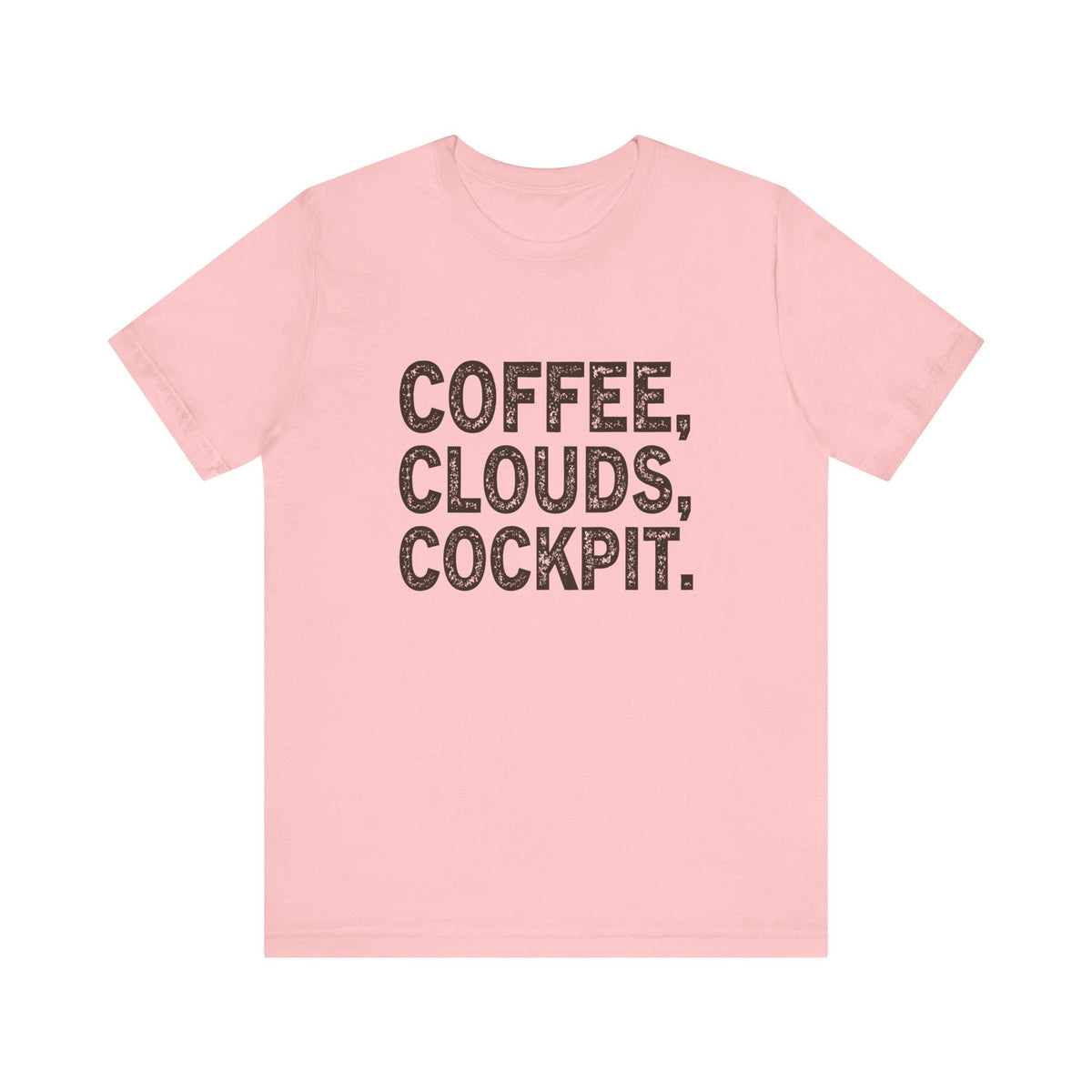 Coffee Clouds Cockpit Unisex Jersey Tee - Perfect for Aviation Enthusiasts