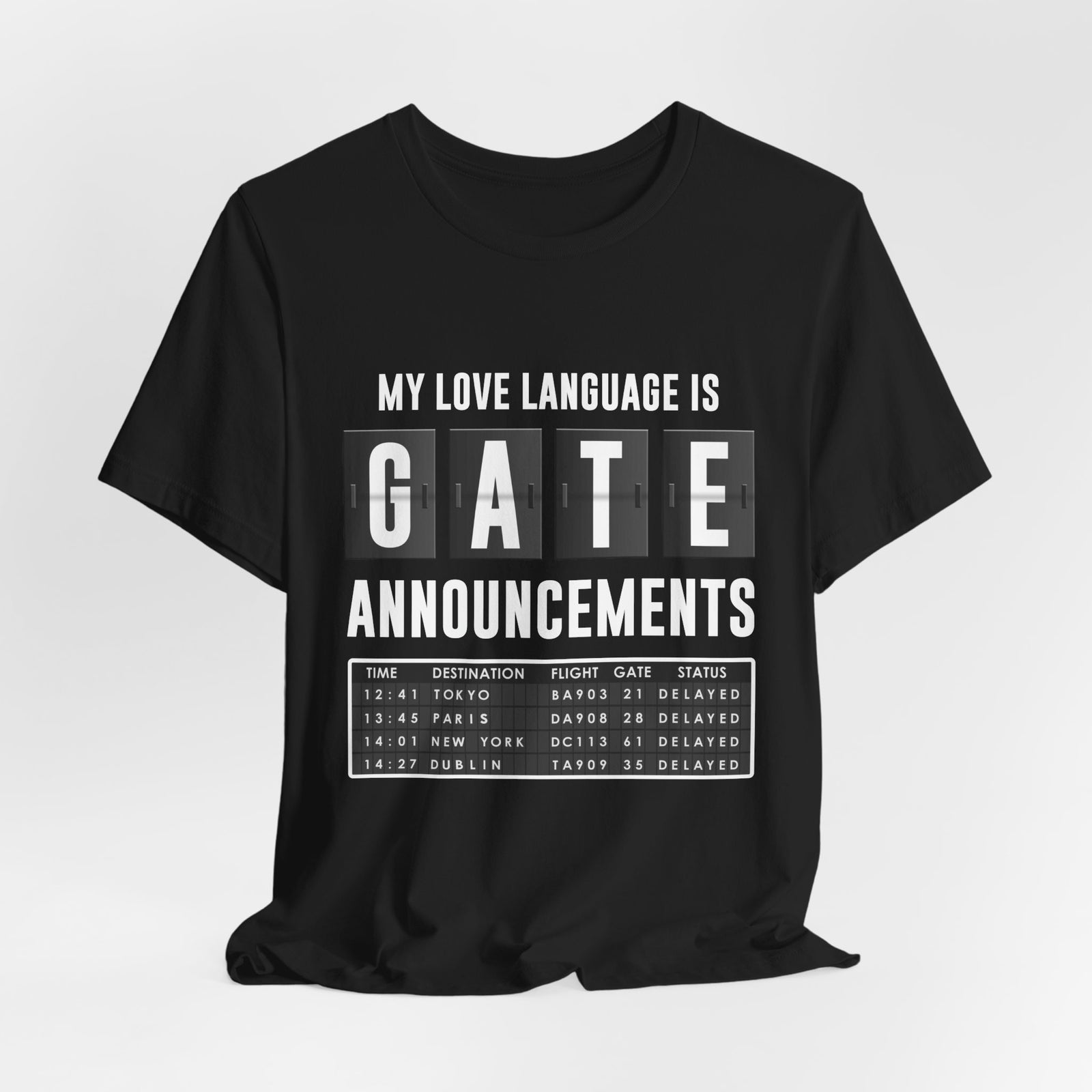 My Love Language Is Gate Announcement - Unisex Jersey Tee