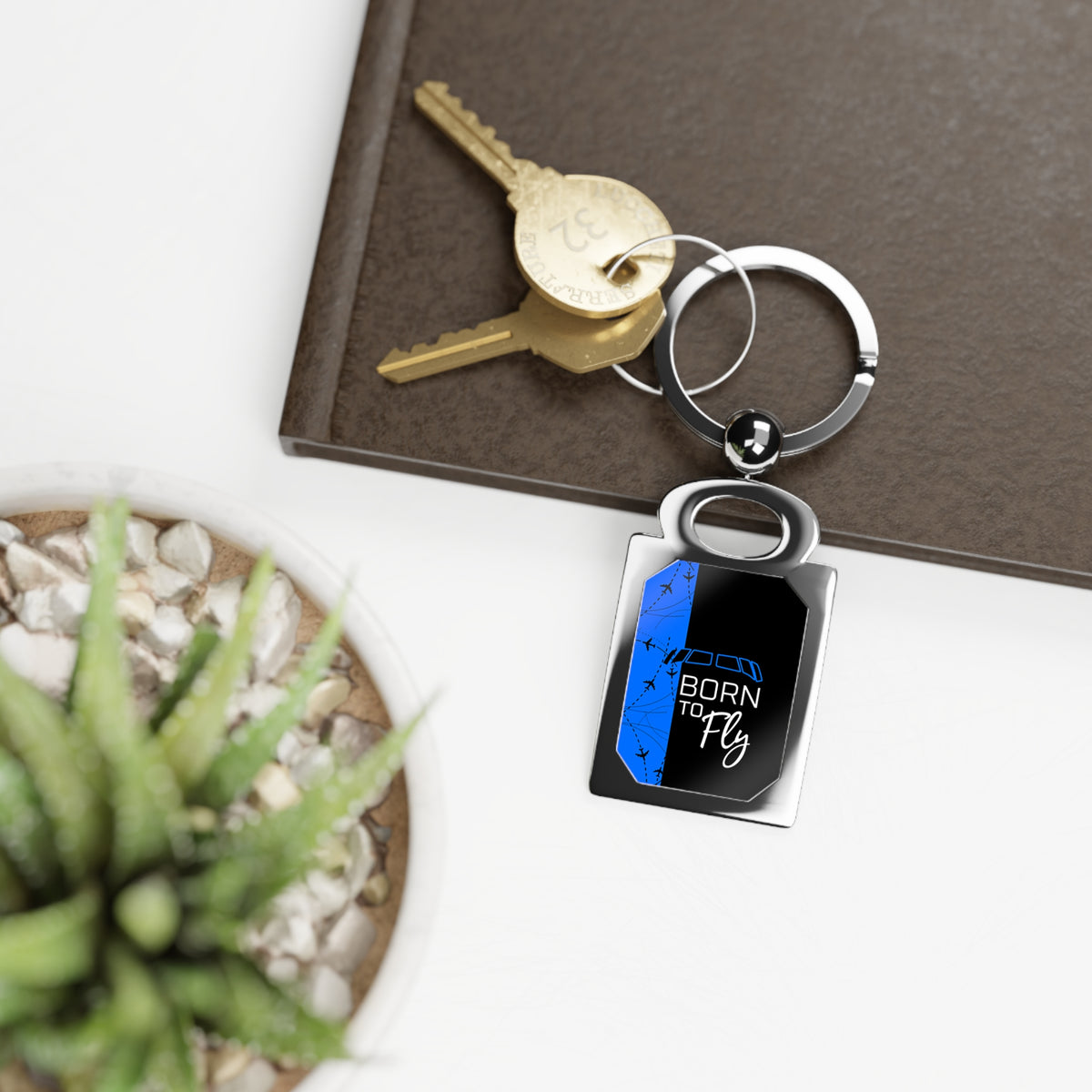 Born To Fly - Rectangle Keyring
