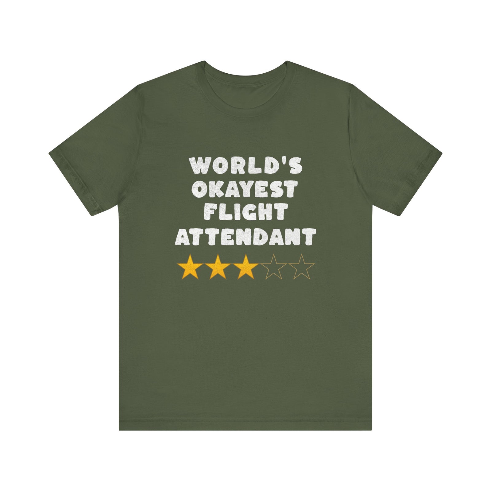 Worlds Okayest Flight Attendant  Unisex Jersey Tee - Perfect for Aviation Enthusiasts