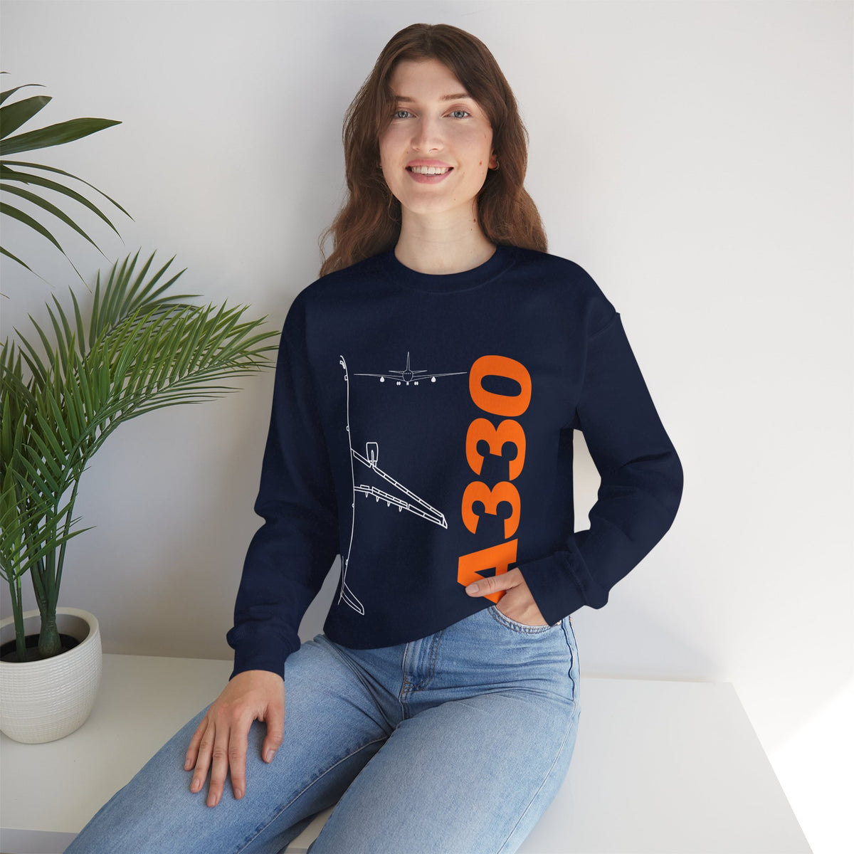 Airbus A330 Crewneck Sweatshirt - Travel Inspiring Cozy Apparel